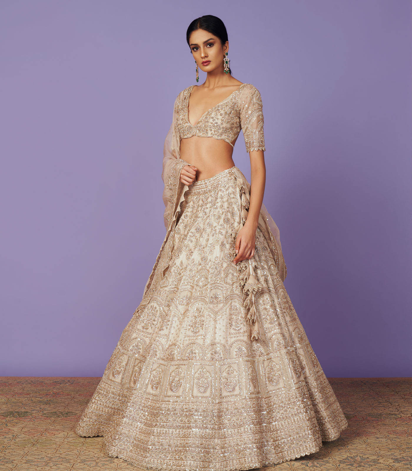 CY Anushree Reddy Mahal Lehenga Set Front 1
