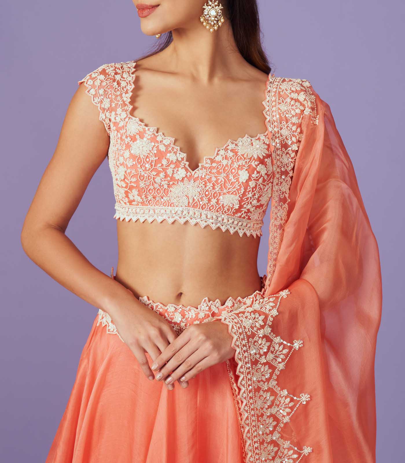 CY Anushree Reddy Maryul Lehenga Set Closeup 1