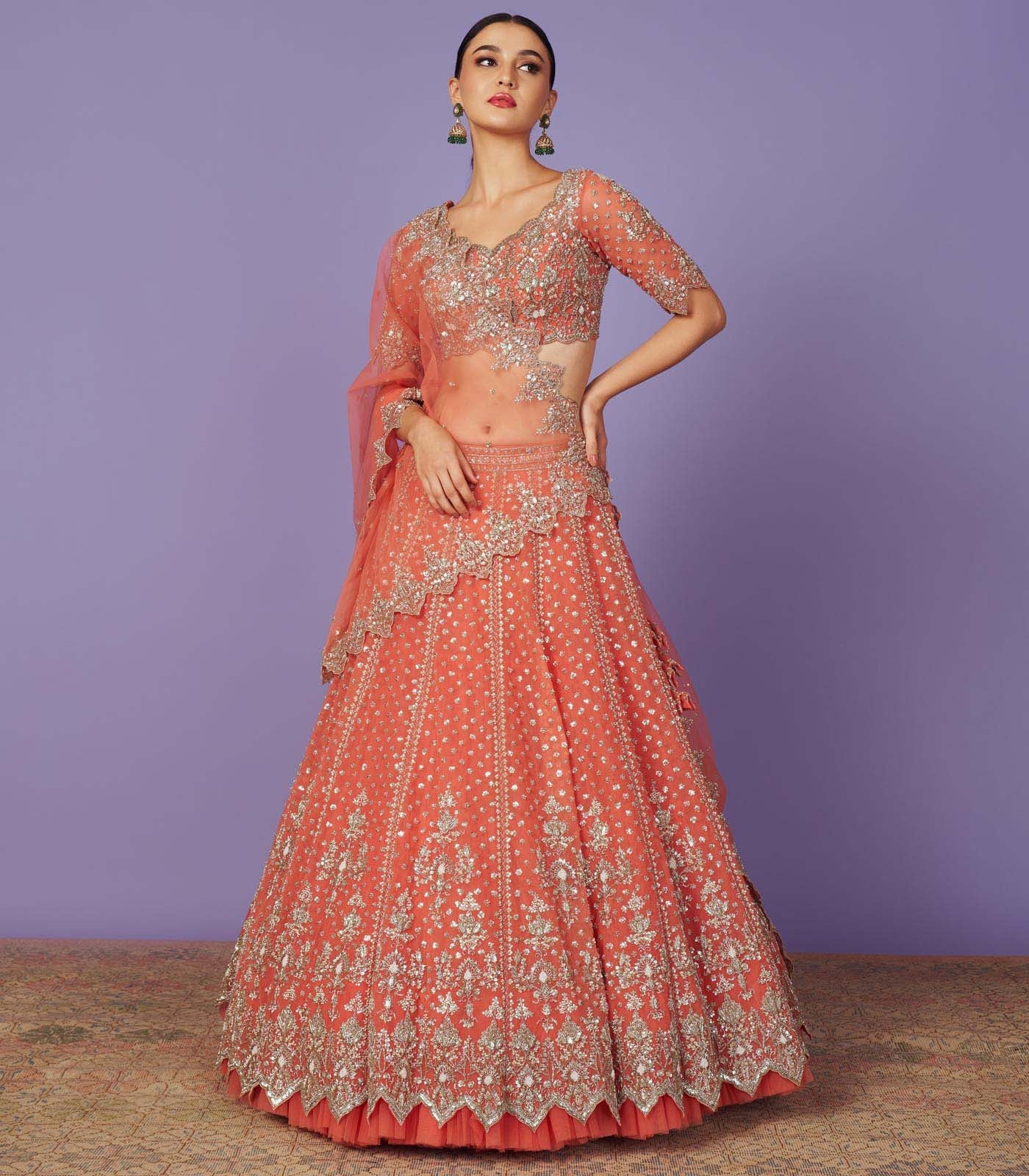 CY Anushree Reddy Niloufer Lehenga Set Front 1