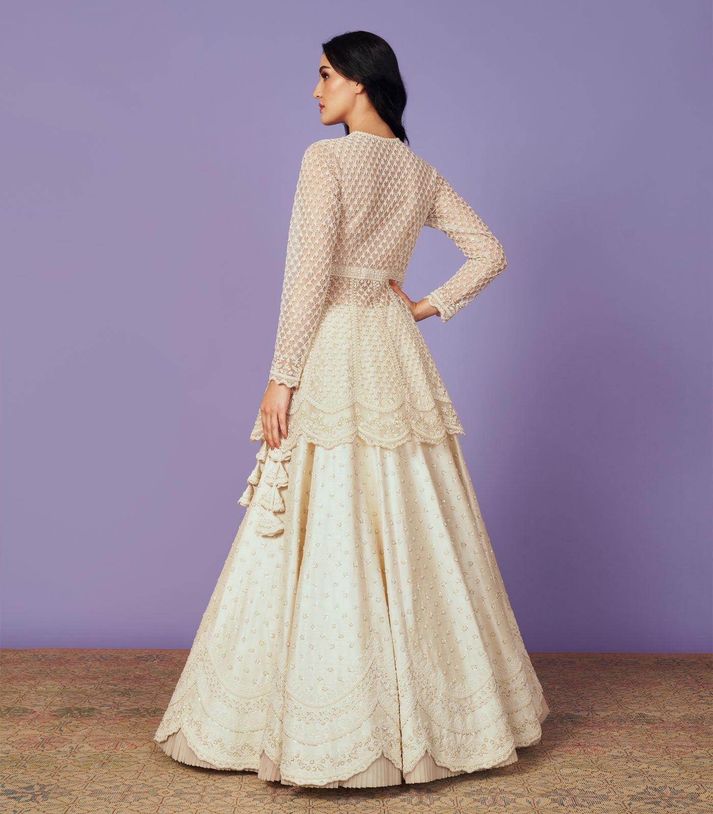 CY Anushree Reddy Pearl Jacket Set Success Back 1