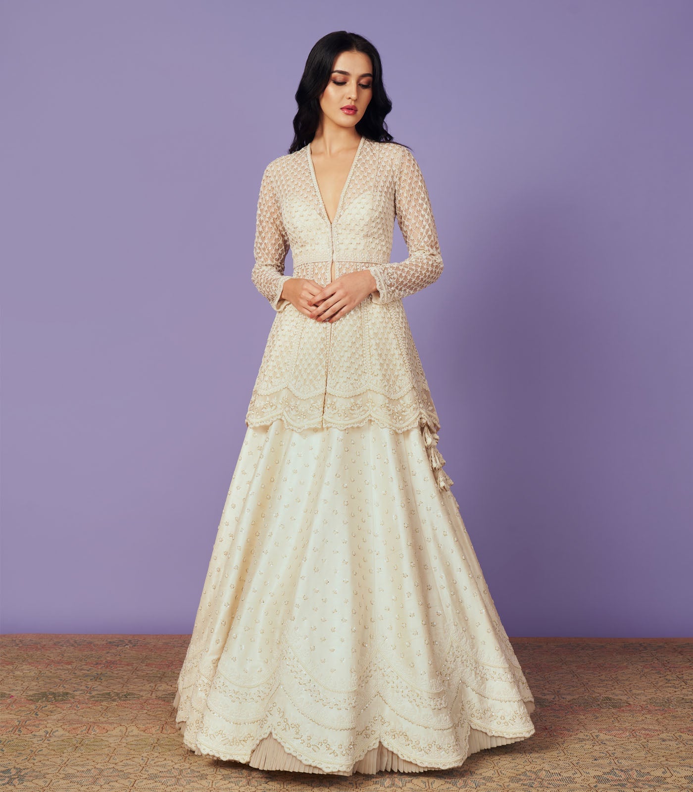 CY Anushree Reddy Pearl Jacket Set Success Front 1