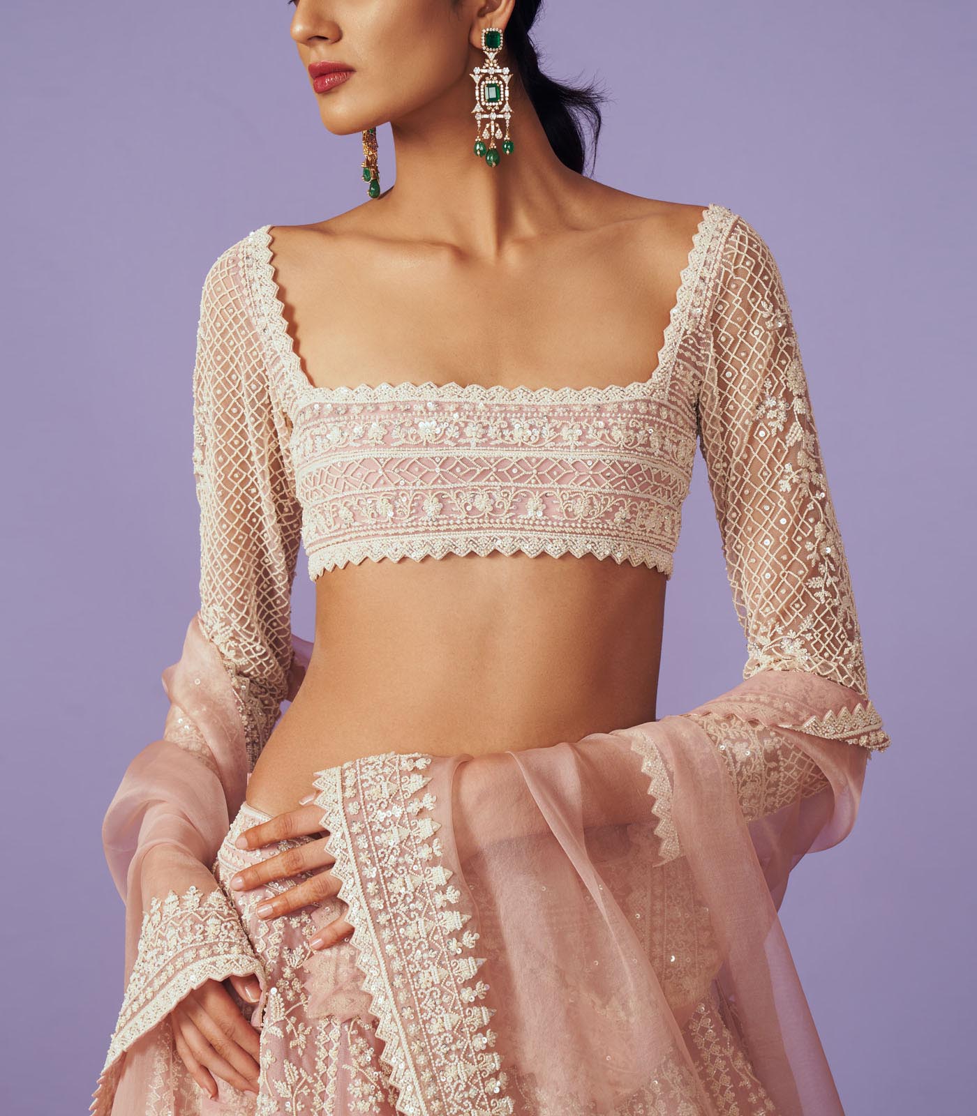 CY Anushree Reddy Saahira Lehenga Set Closeup 1