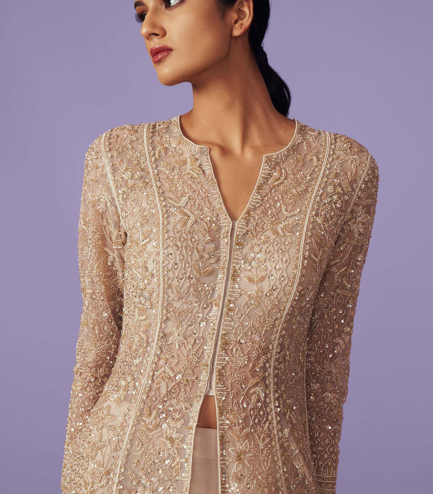 CY Anushree Reddy Sierra Jacket Set Closeup 1