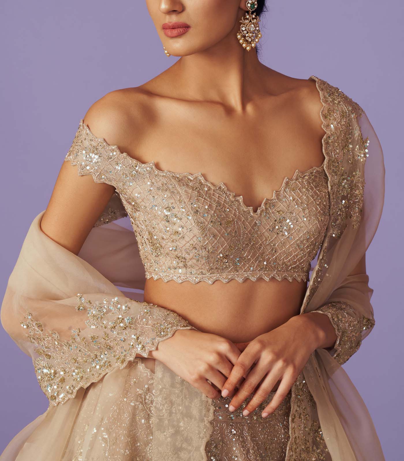 CY Anushree Reddy Tara Lehenga Set Closeup 1