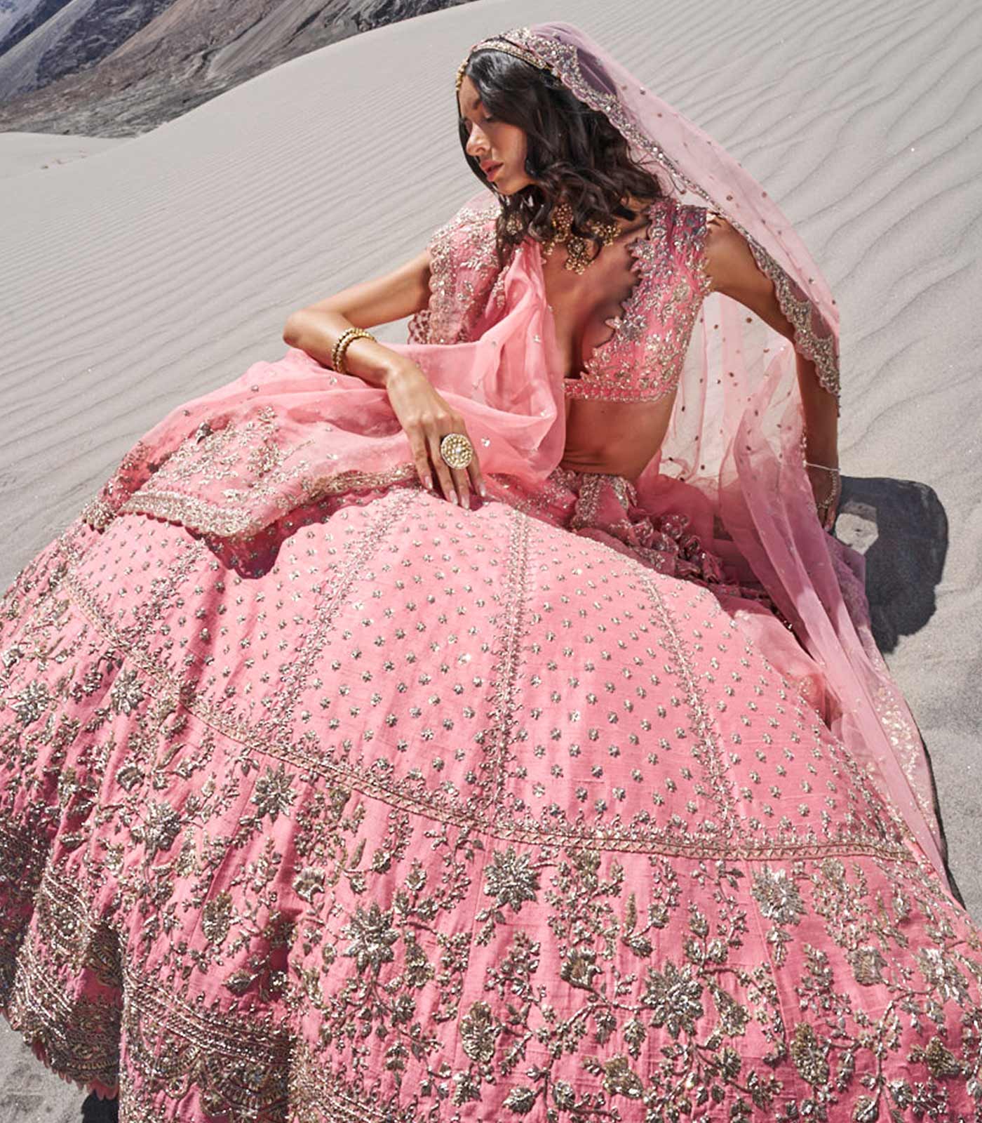 Leh Maha Embroidered Lehenga Set