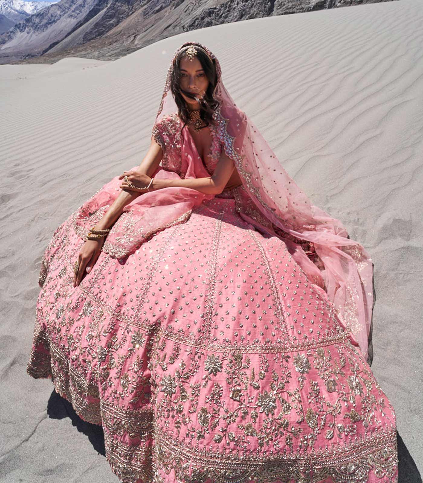 Leh Maha Embroidered Lehenga Set