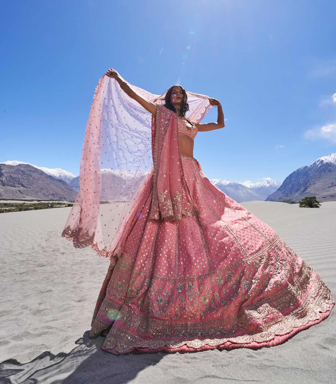 Leh Maha Embroidered Lehenga Set