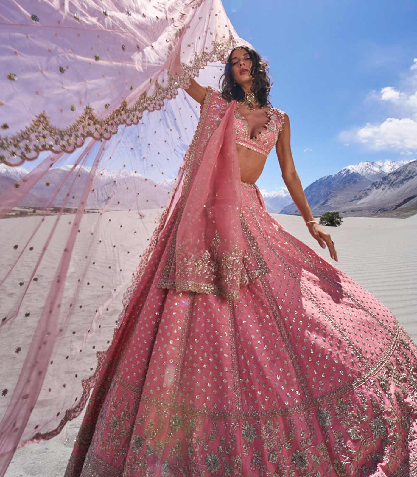 Leh Maha Embroidered Lehenga Set