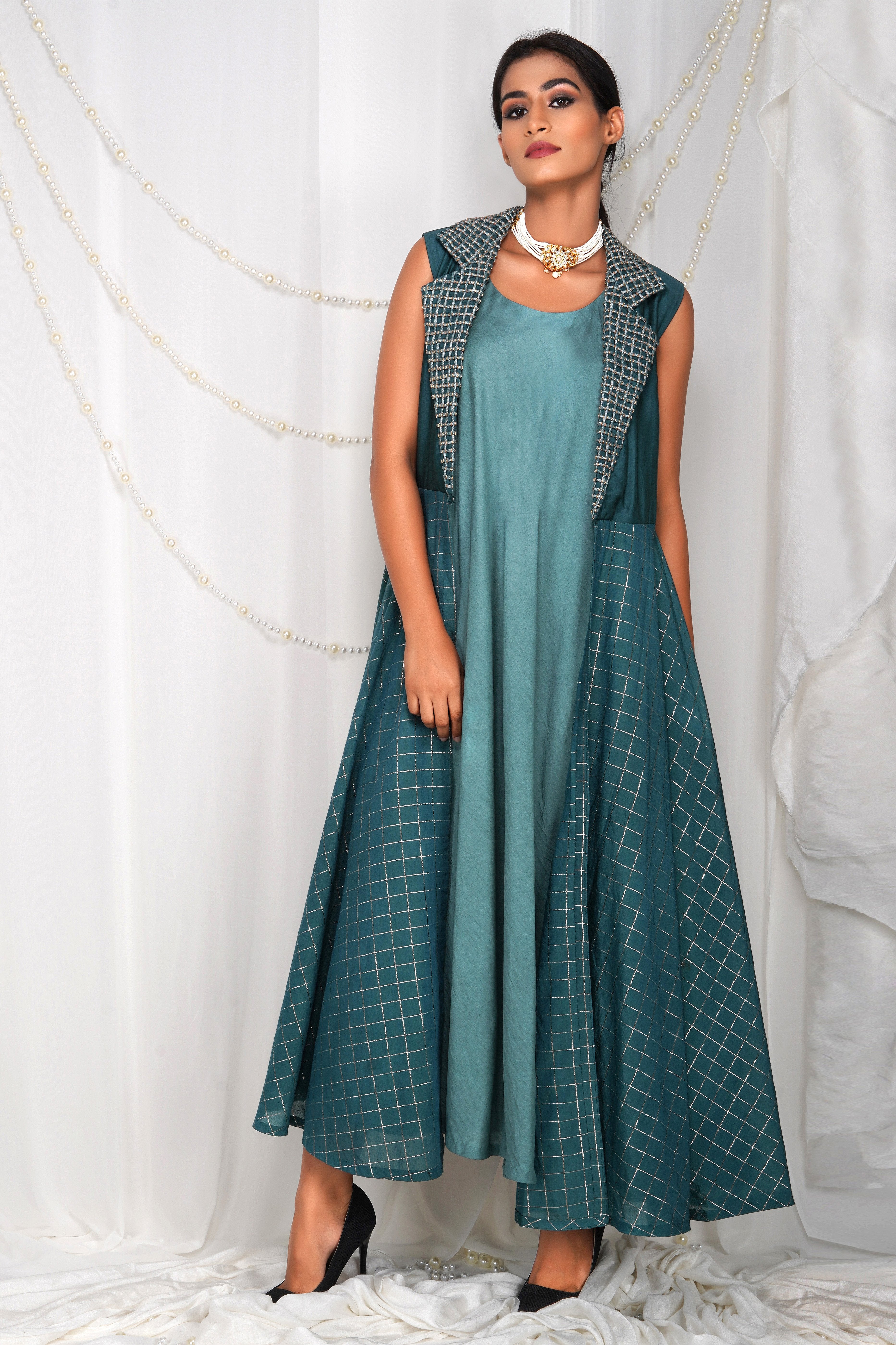 Bhagyashree Singh Raghuwanshi - Dori anarkali dress