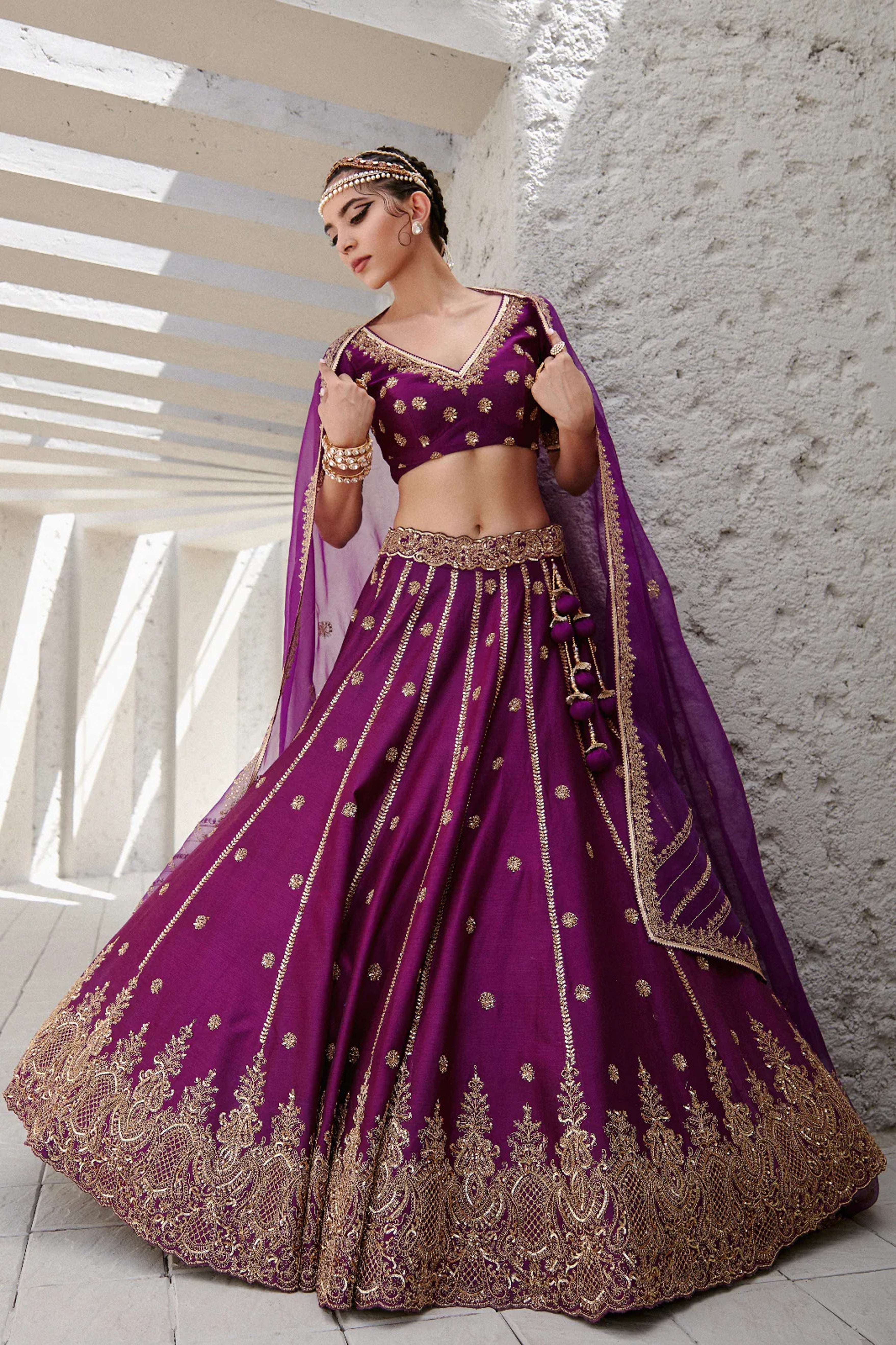 Jigar Mali - Midnight Purple Lehenga Set