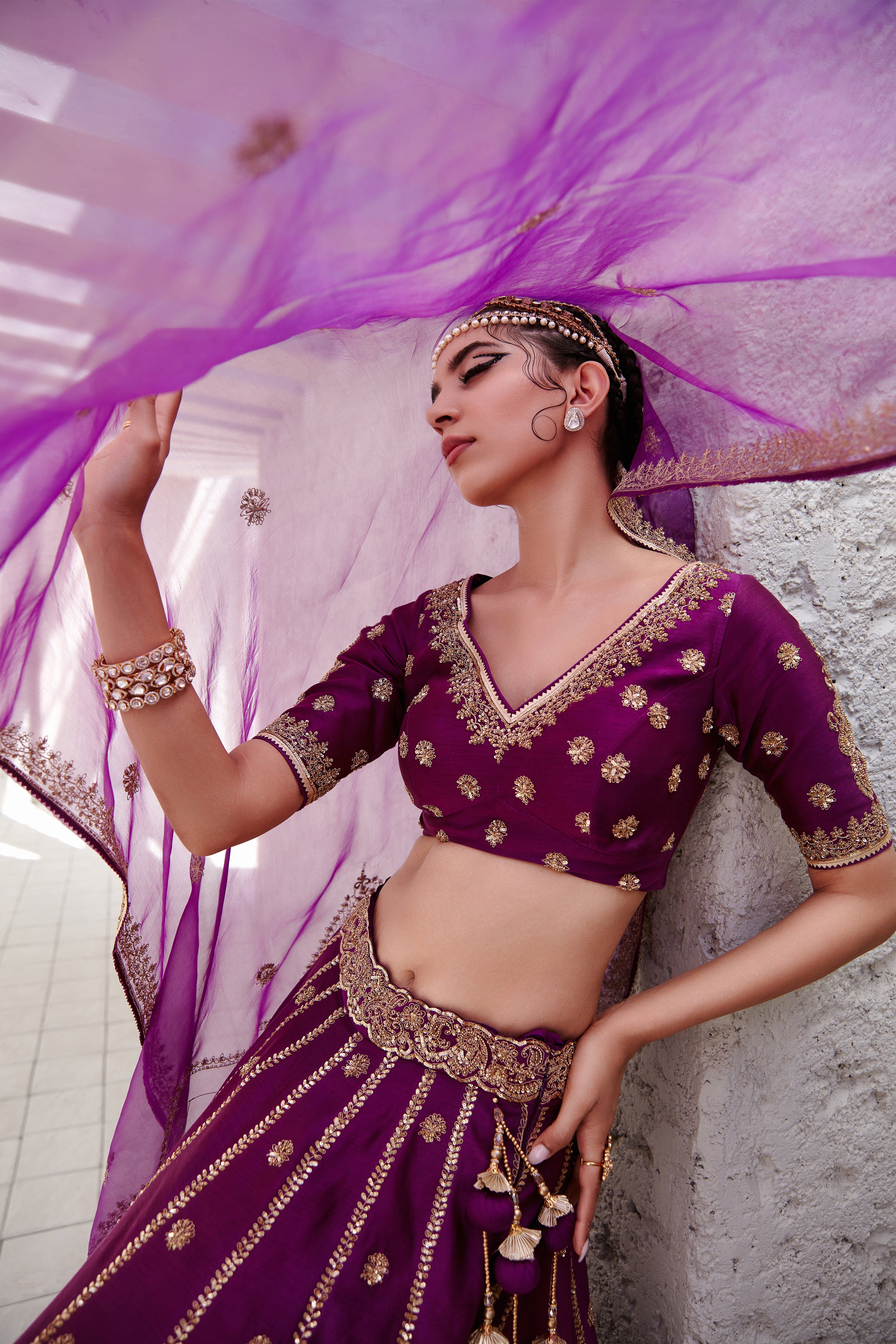 Jigar Mali - Midnight Purple Lehenga Set