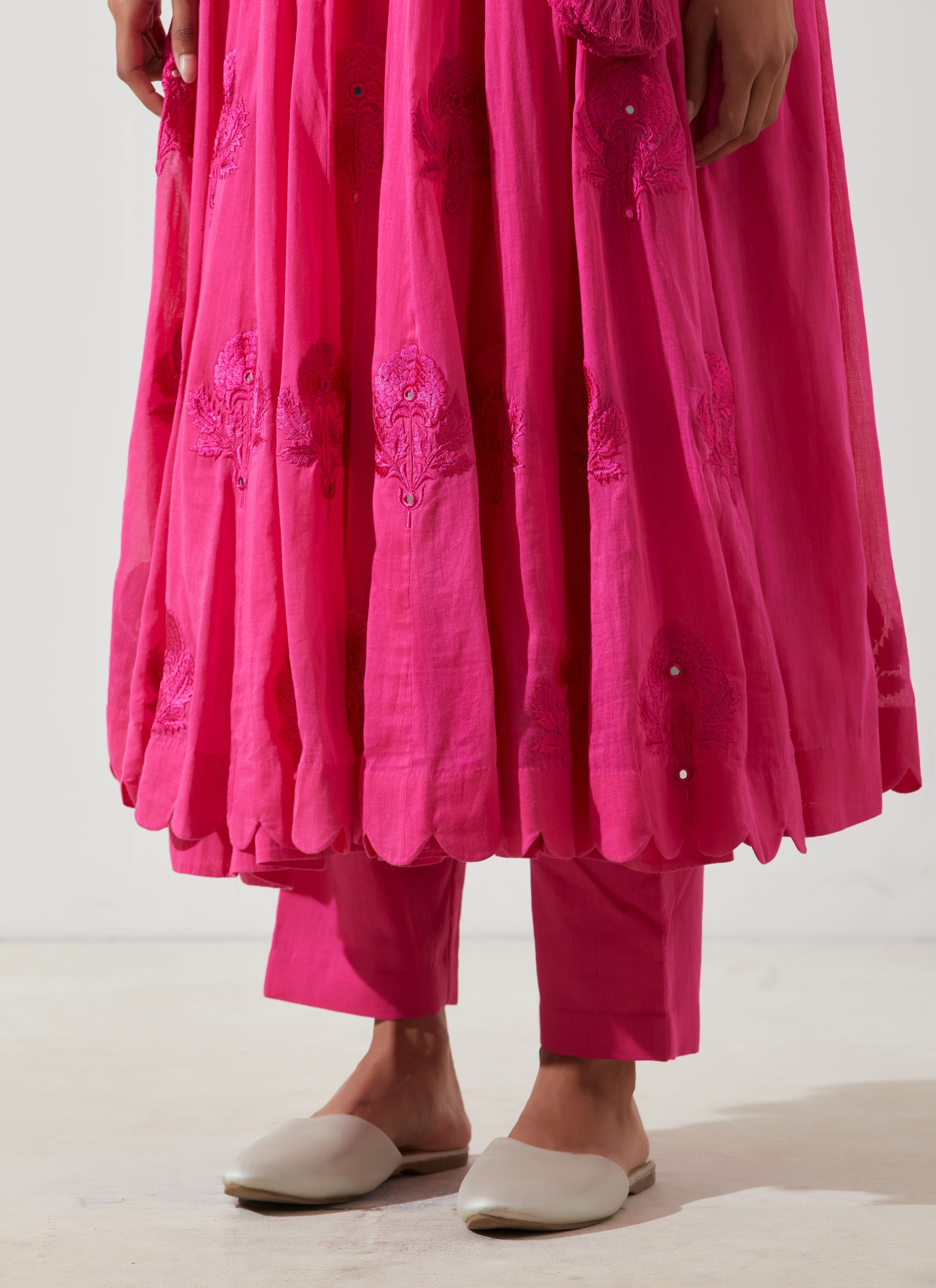 Label Earthen - Basanti Gulab Kali Kurta Set
