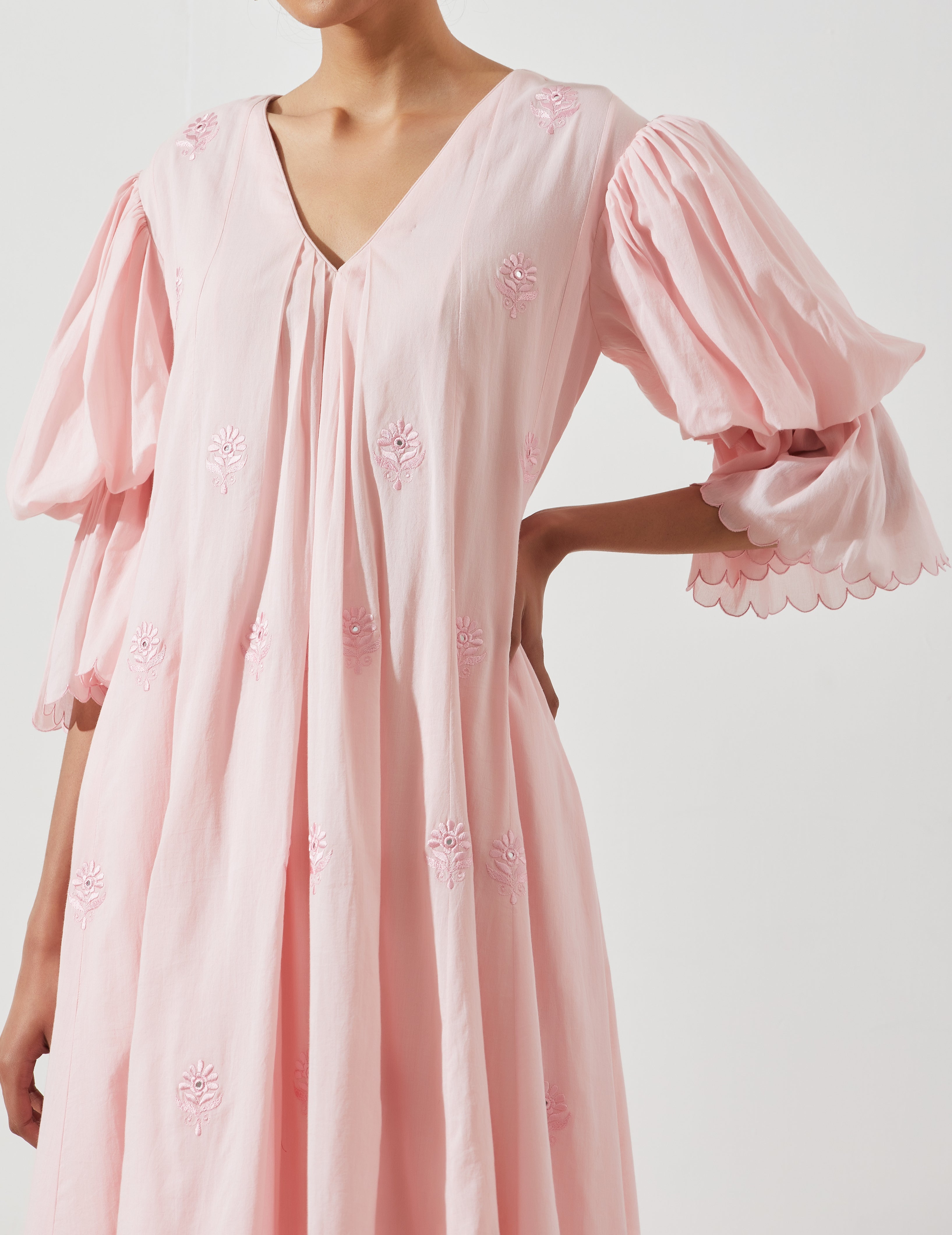 Label Earthen - Gul Asharfi Blush Pink Kurta Set