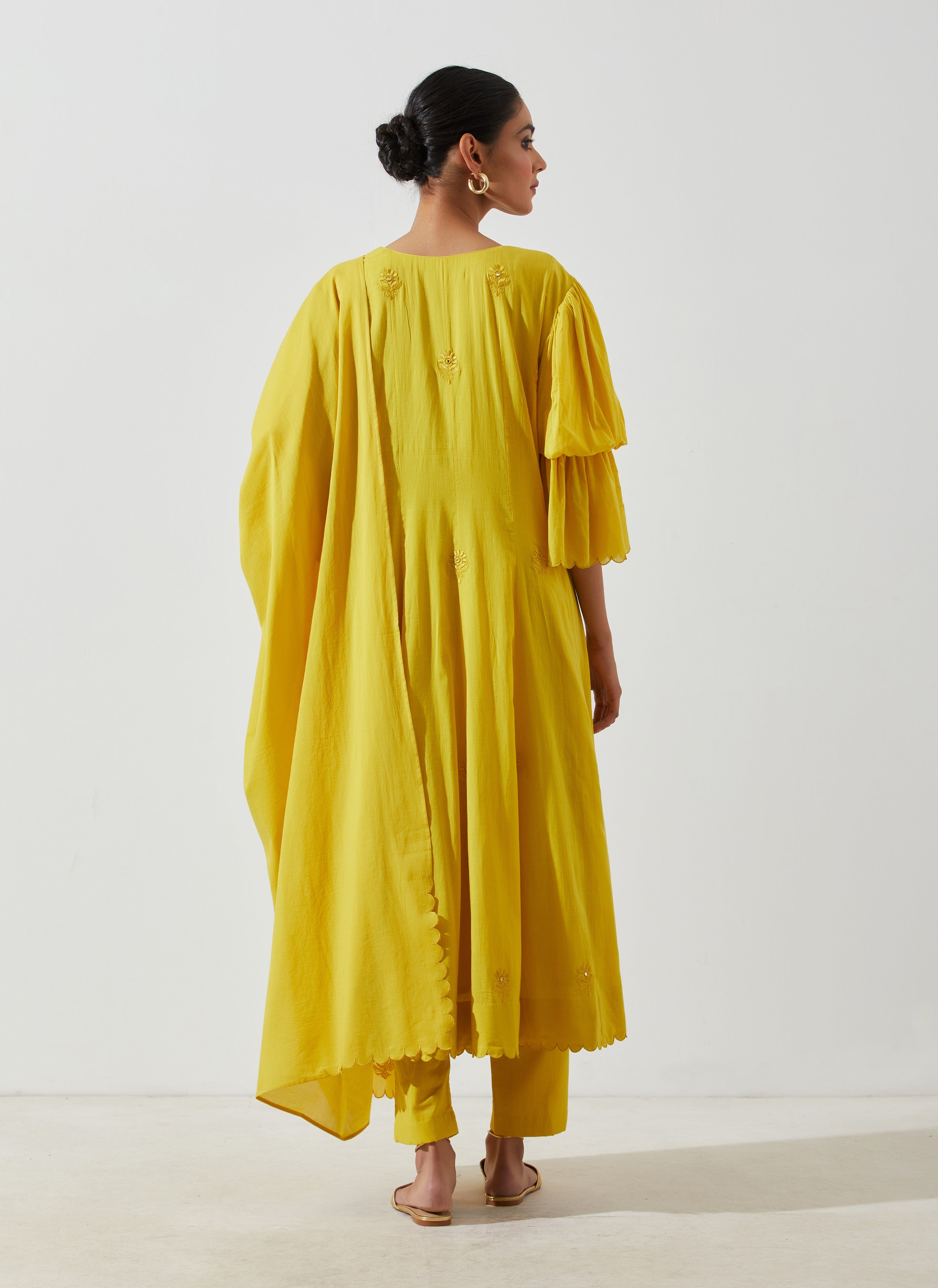 Label Earthen - Kaner Mustard Kurta Set