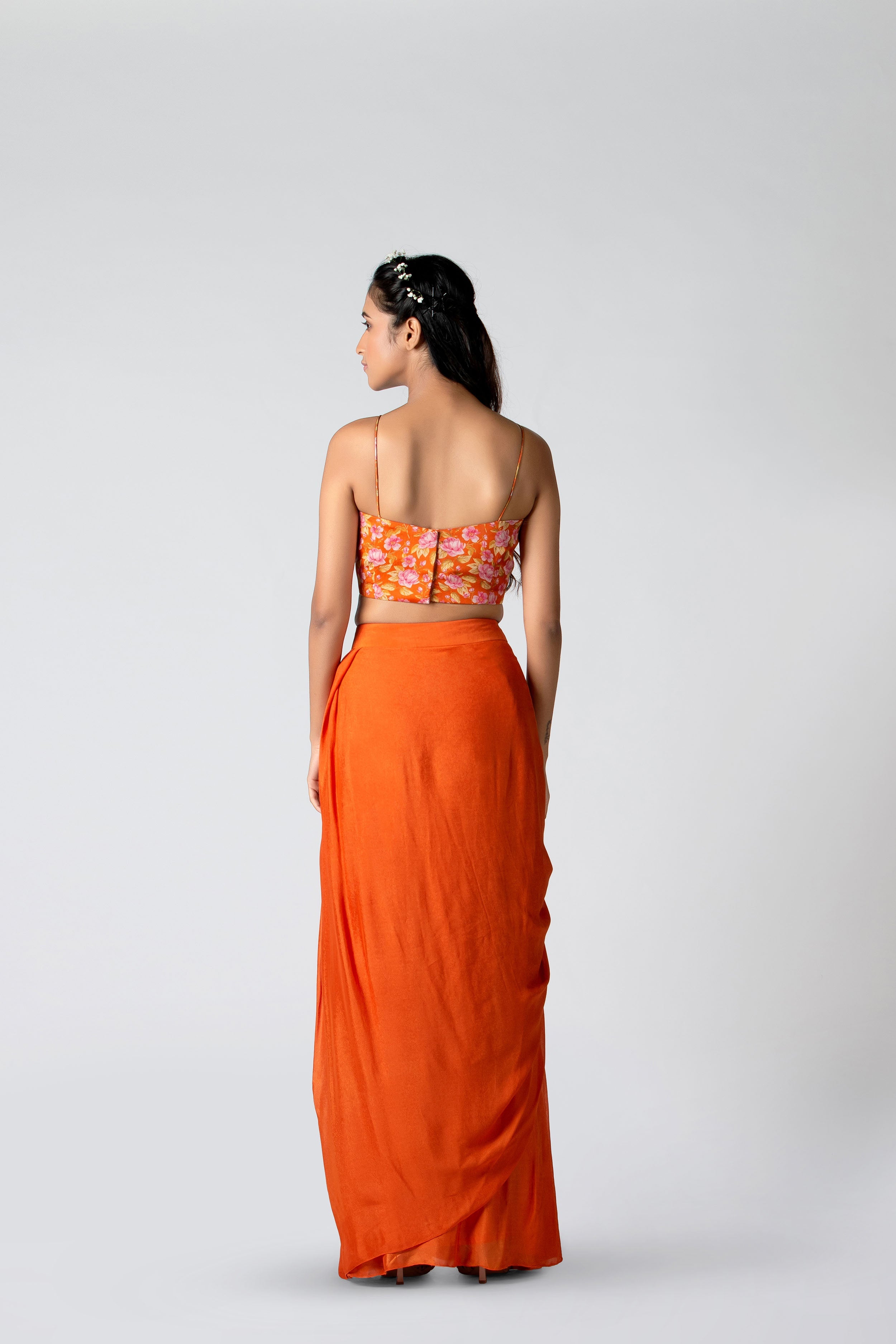 Suruchi Parakh - Burning Orange Hand Embroidered Jacket Set