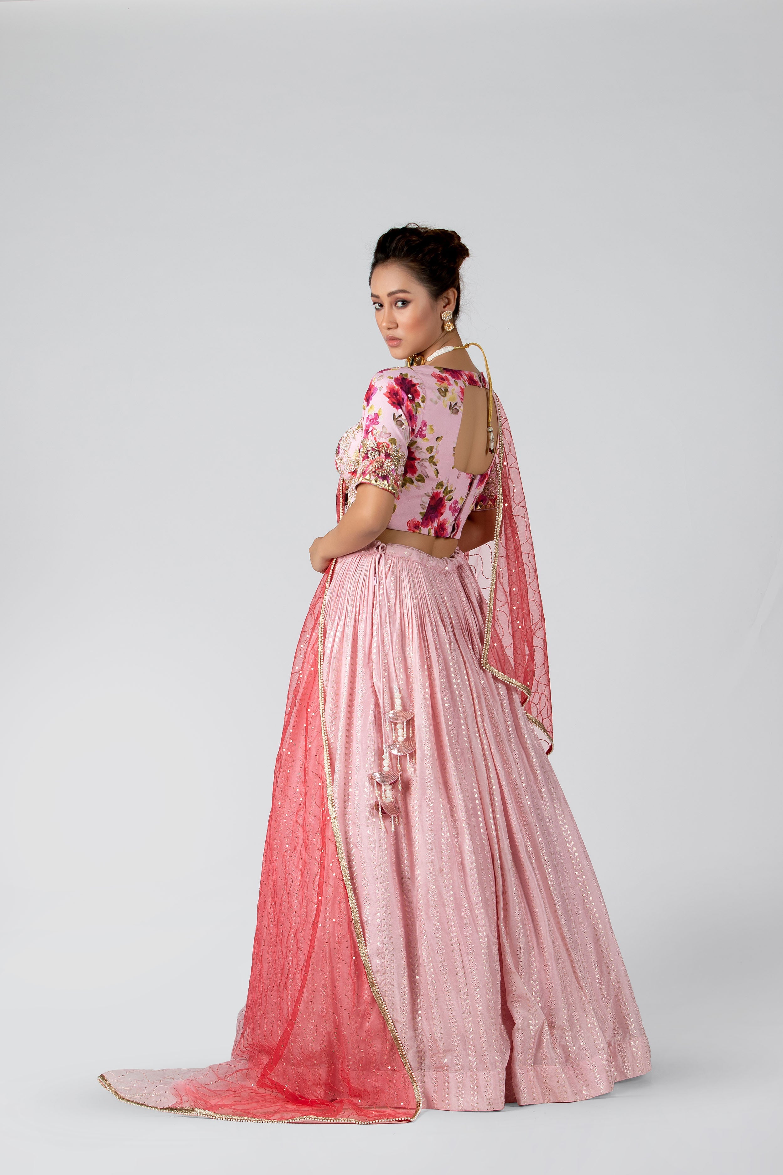 Suruchi Parakh - Blush Pink Embroidered Skirt Set