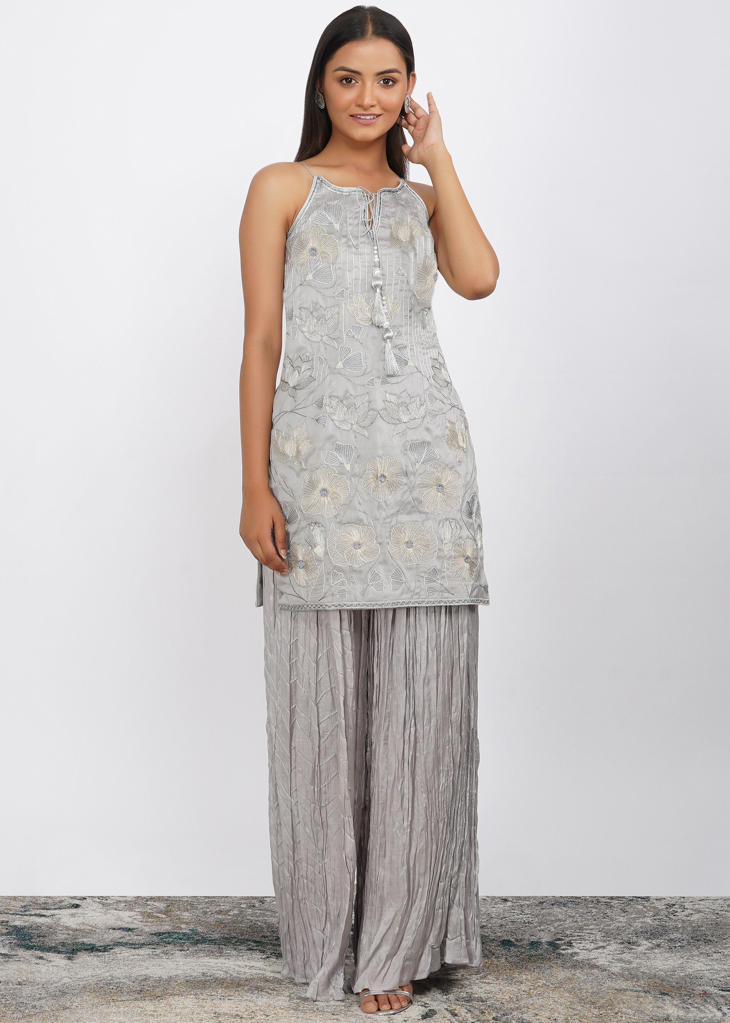 CY Dipti Chhabra Saira - Zari Cord Kurta Set Front 1