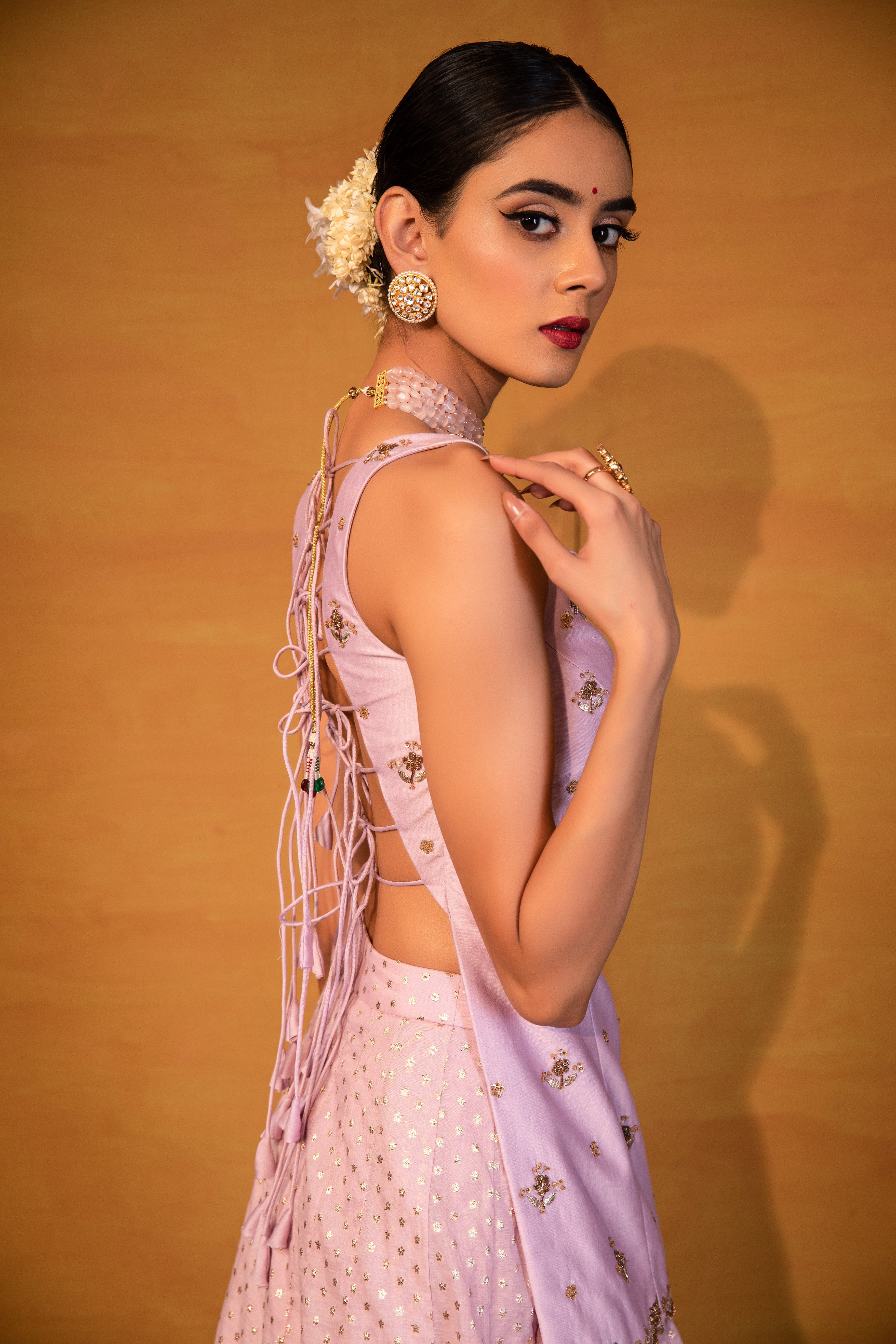 Esha Koul - Lavender Embroidered Lehenga Set