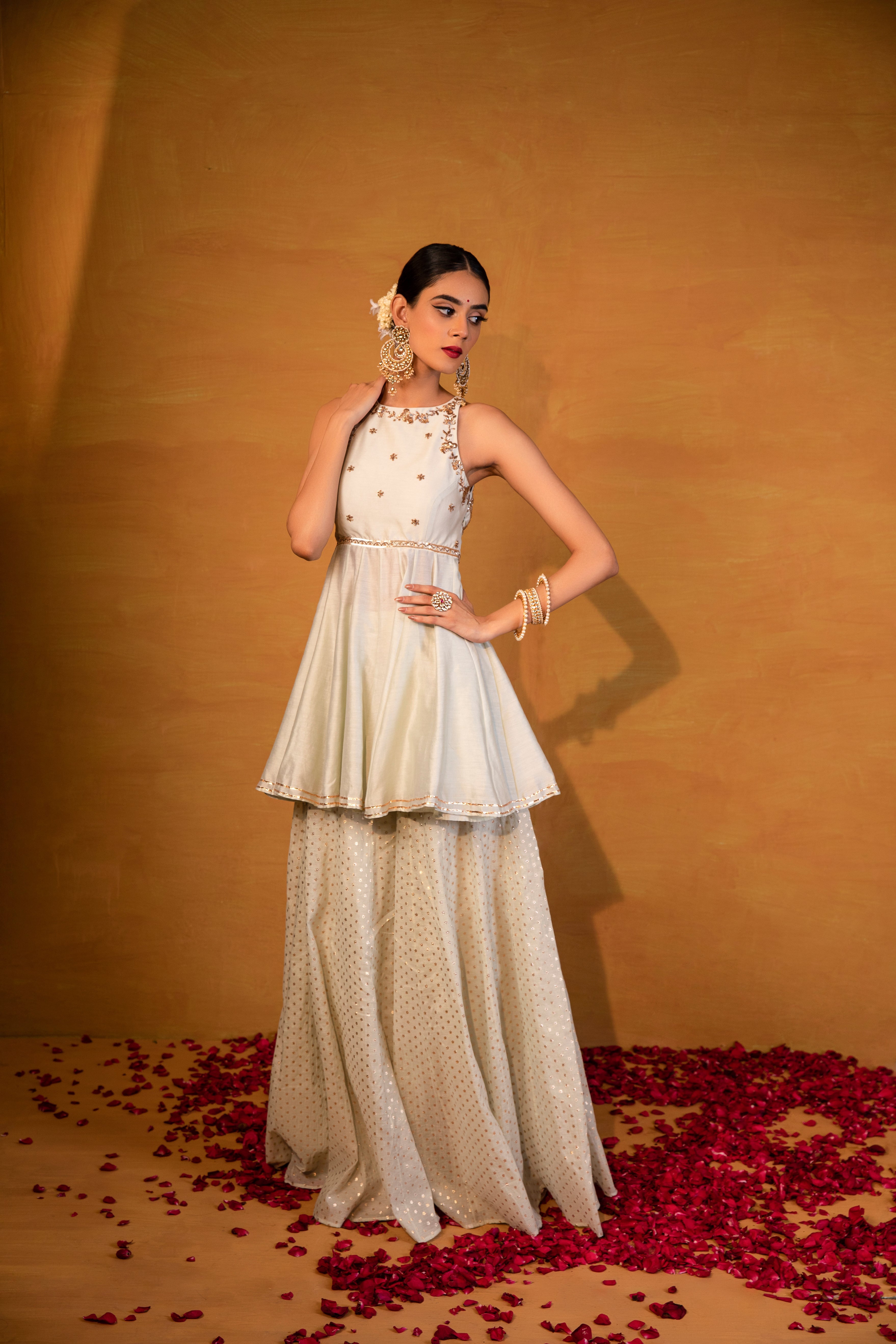 Esha Koul - Mint Textured Palazzo Set