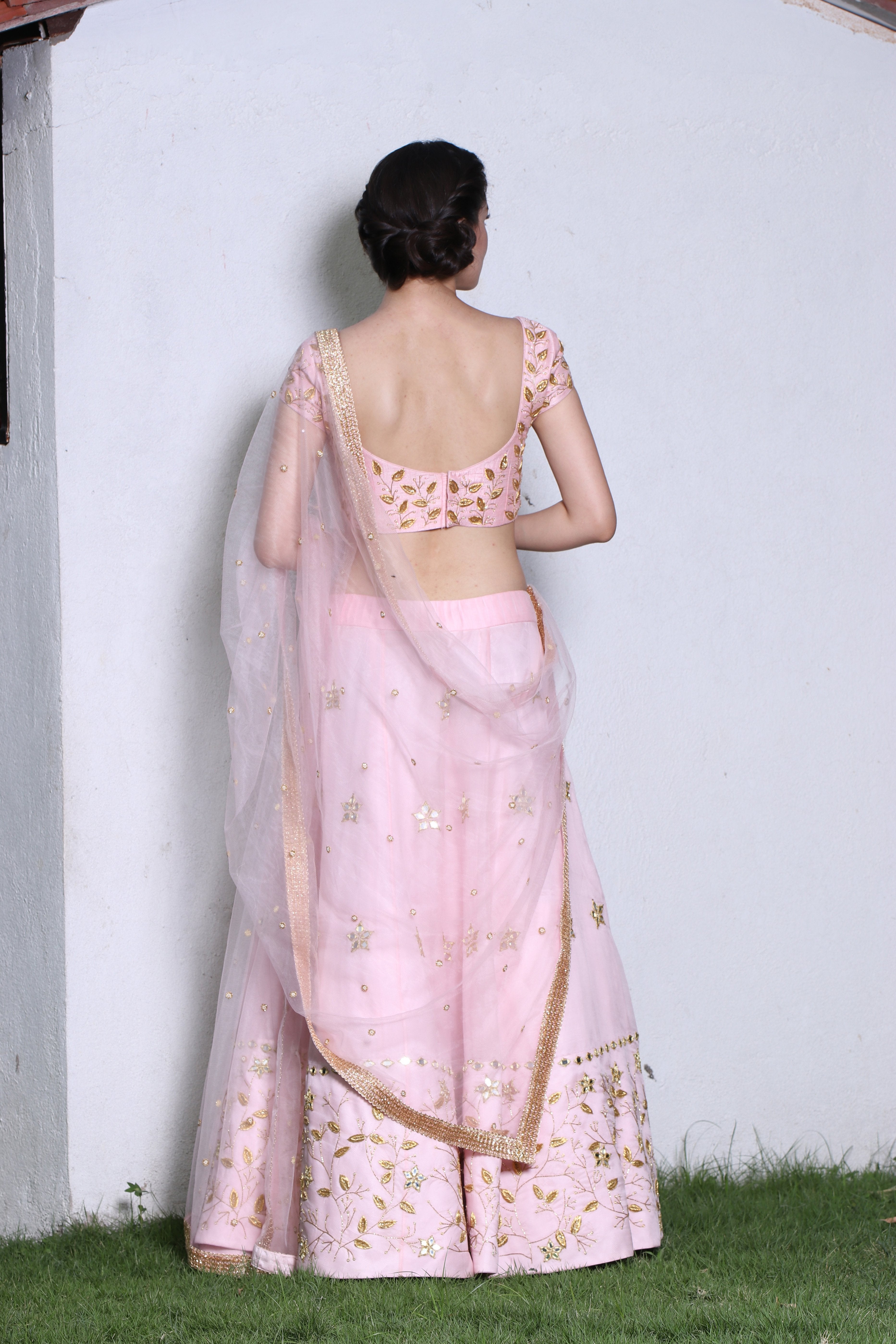 Label G3 By Gayathri Reddy - Pink Zardozi Emroidered Lehanga Set