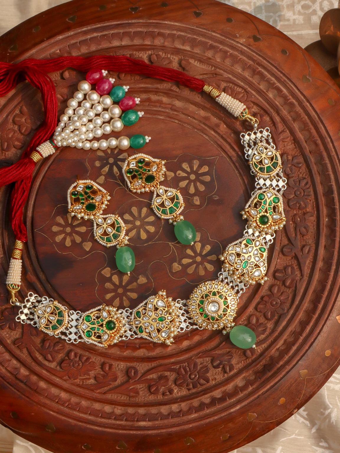 Palak necklace set - Zevar King
