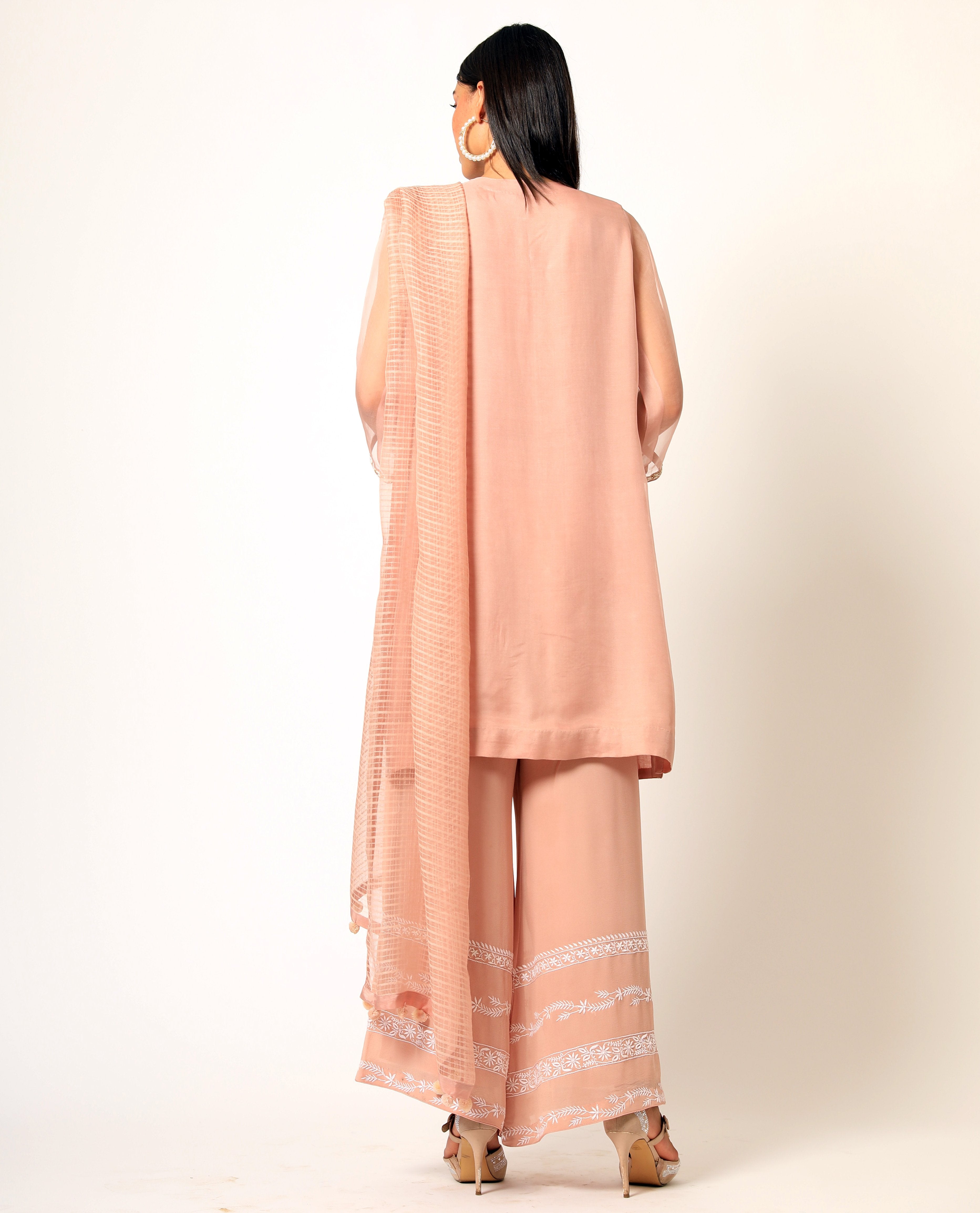 Romaa - Blush Pink Embroidered Kurta Set