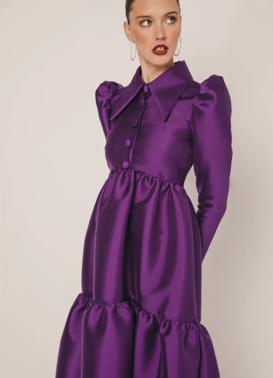 Khushboo & Pankaj - Purple Tier Dress