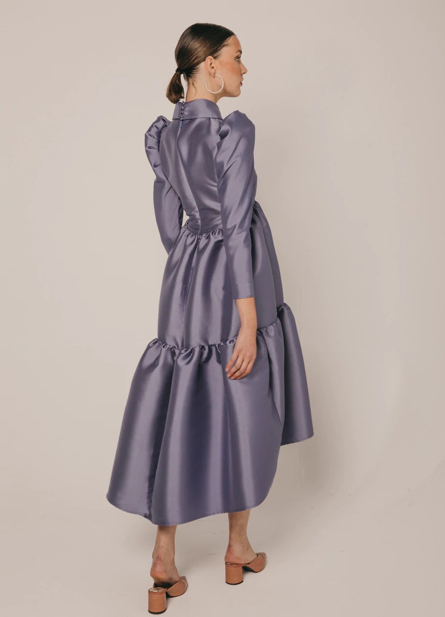 Khushboo & Pankaj - Dusty Grey Tier Dress