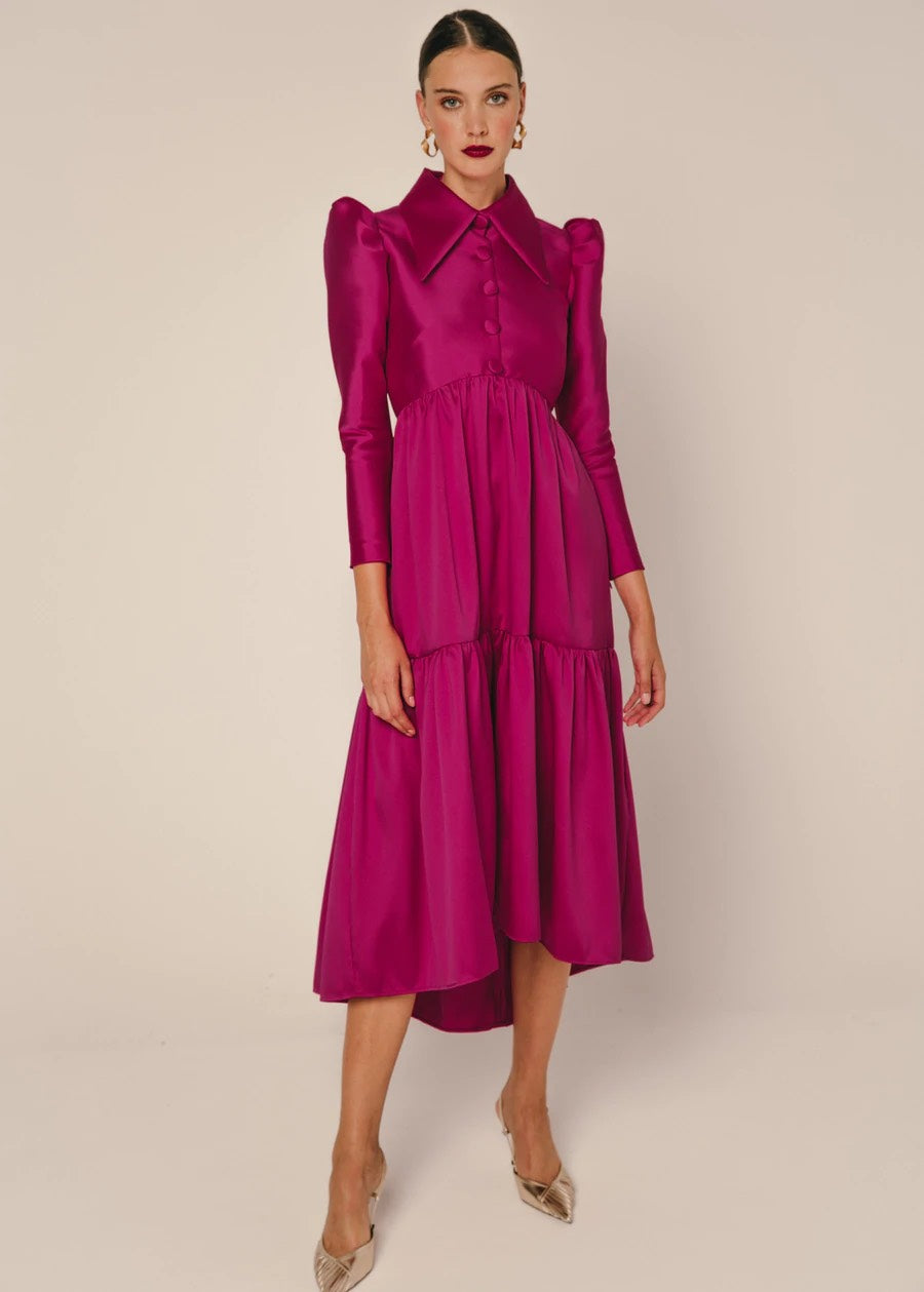 burnt pink dress Burnt Pink Tier Dress