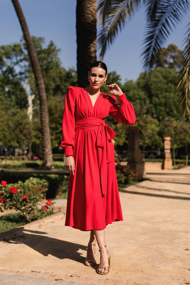 Coral Red Dress Coral Red Dress