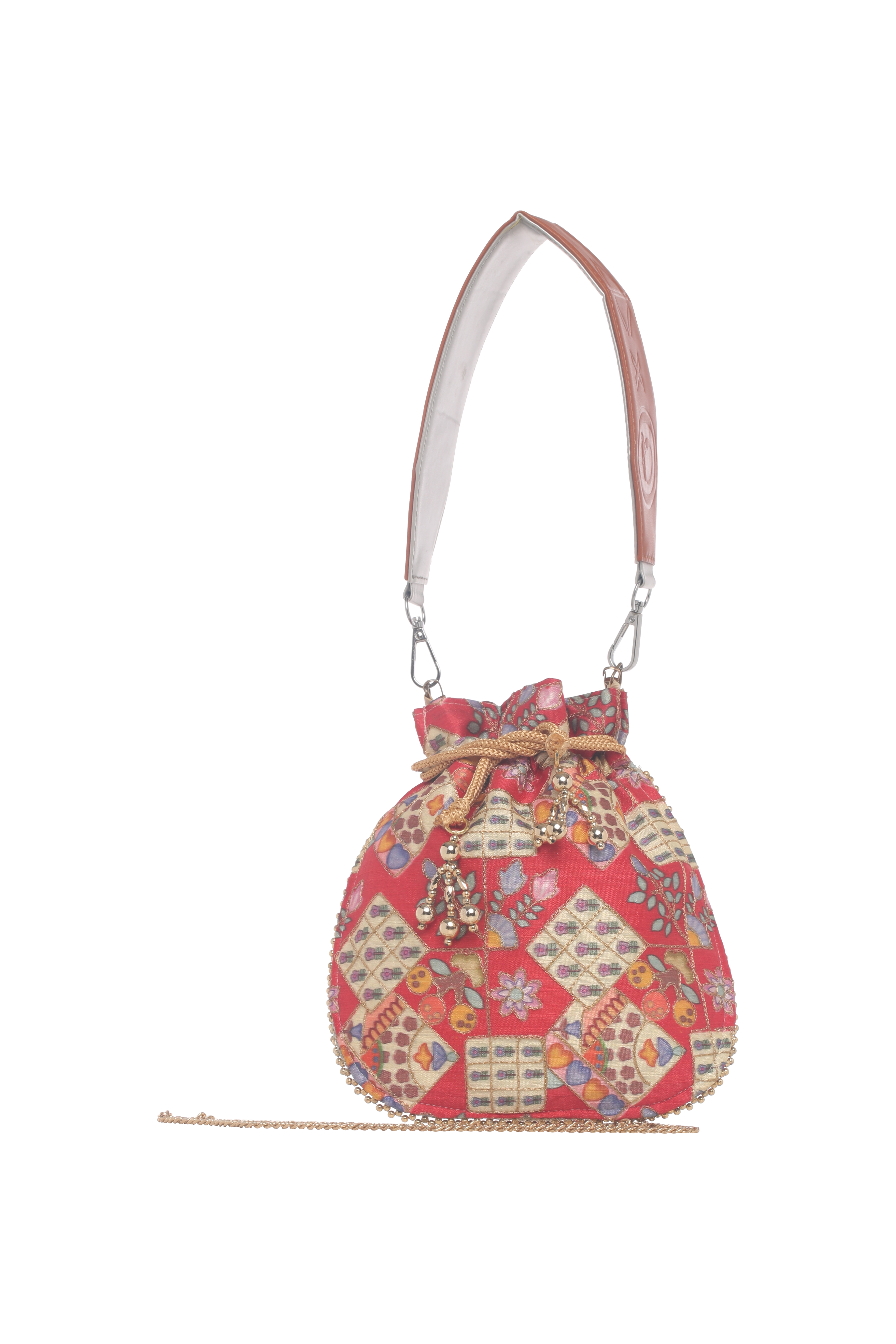 Oceana Clutches - Inaayat Batwa Red Potli