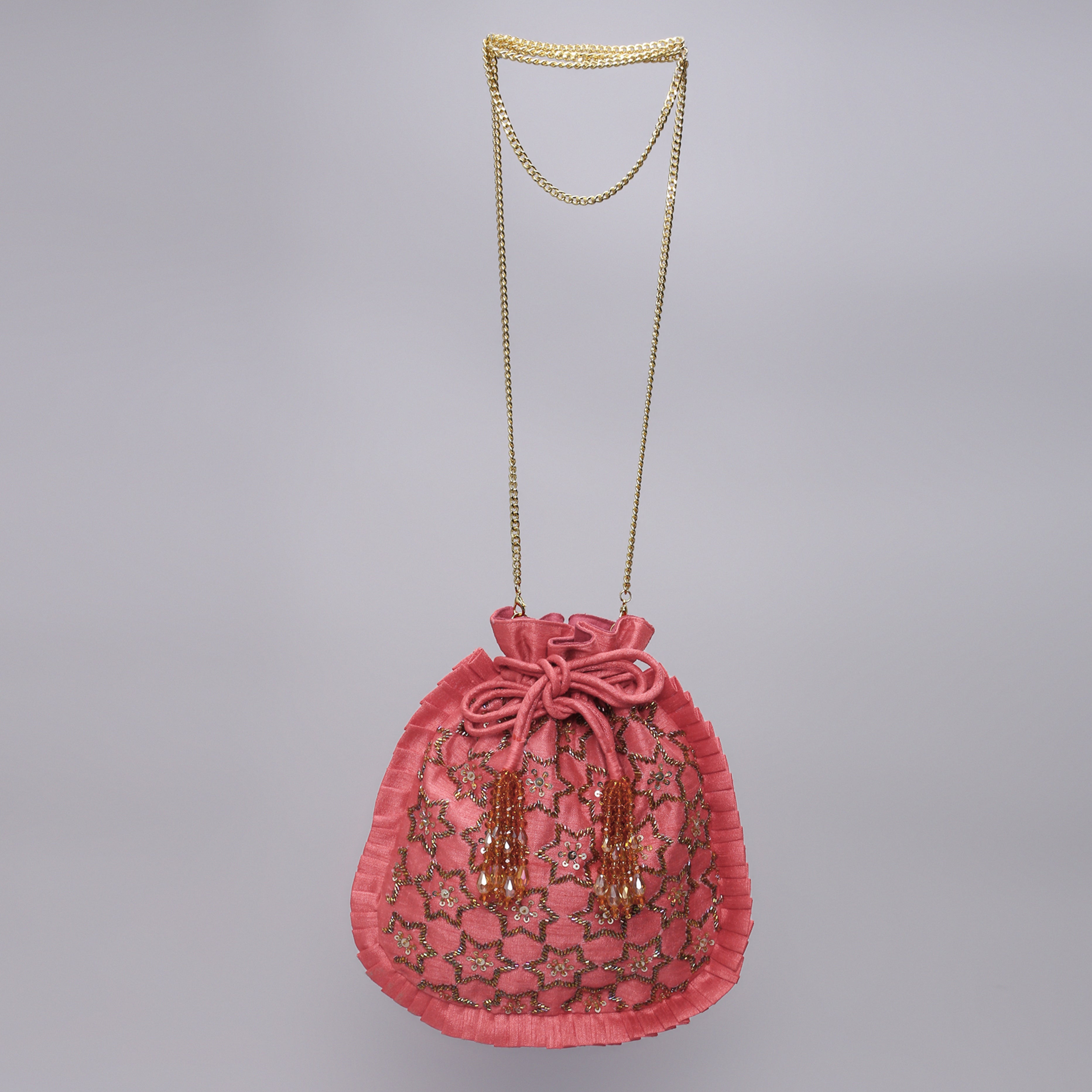 Ornatte - Coral Pink Noor Potli