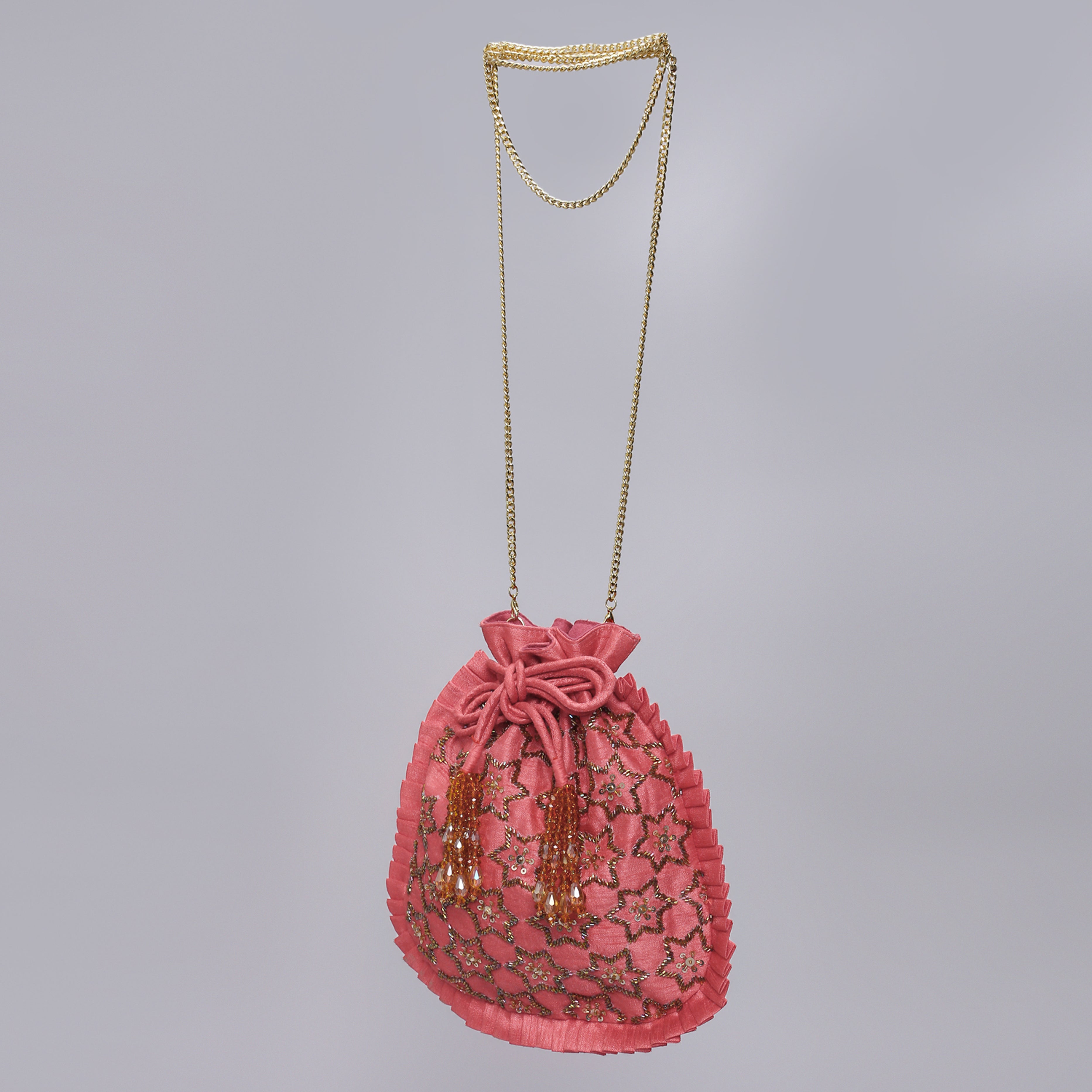 Ornatte - Coral Pink Noor Potli