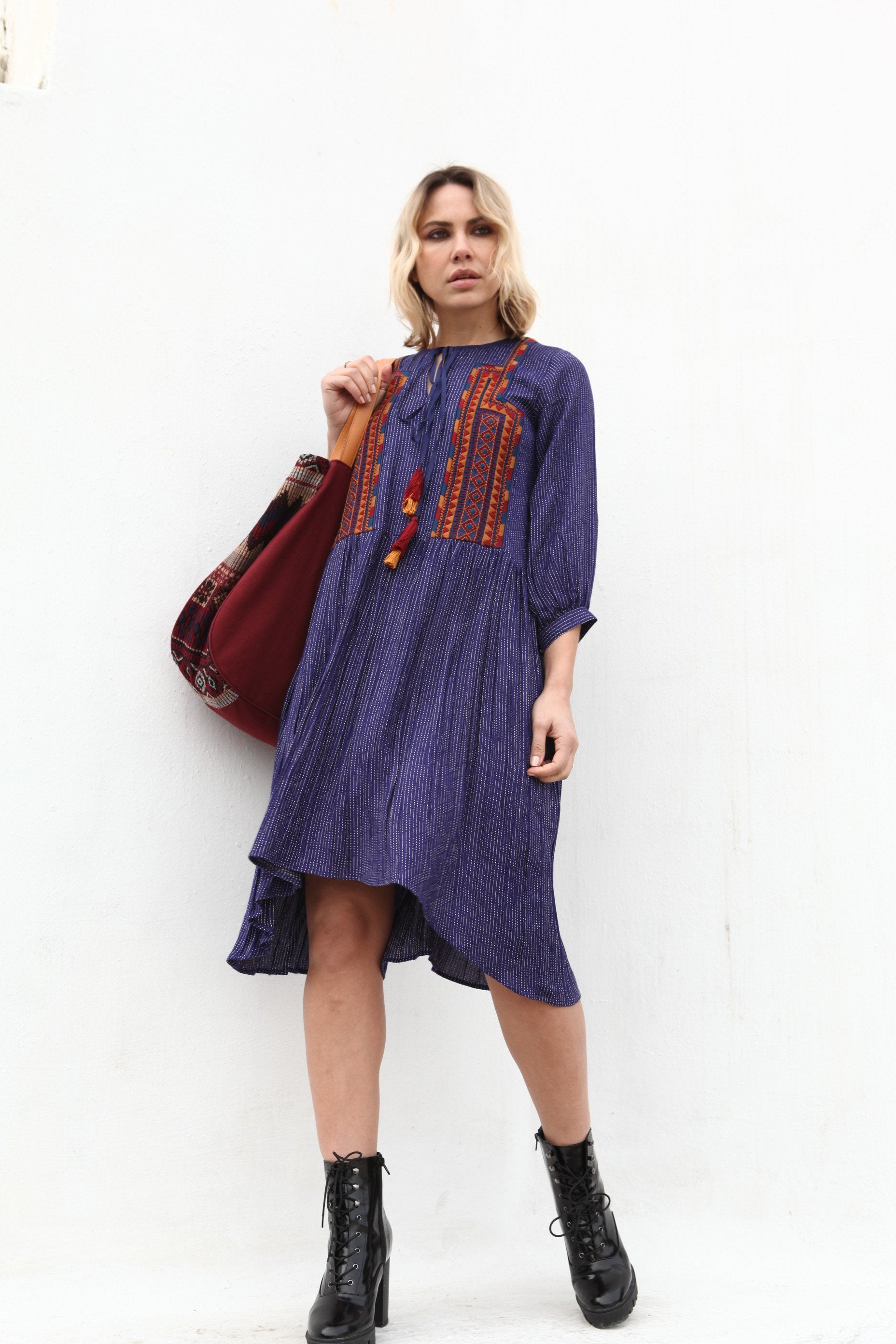 Pinnacle By Shruti Sancheti - Blue Embroiderd Dress