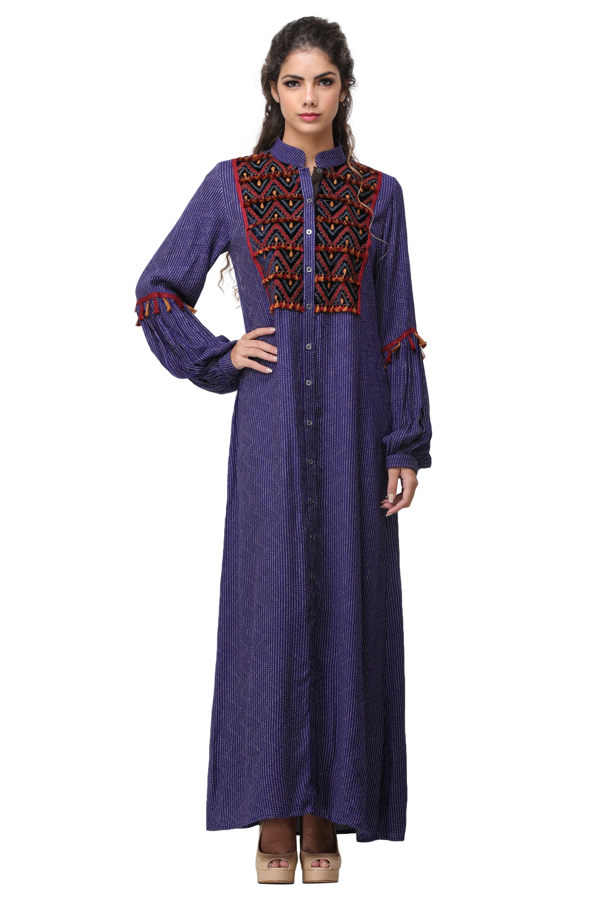 Pinnacle By Shruti Sancheti - Blue Embroidered Maxi