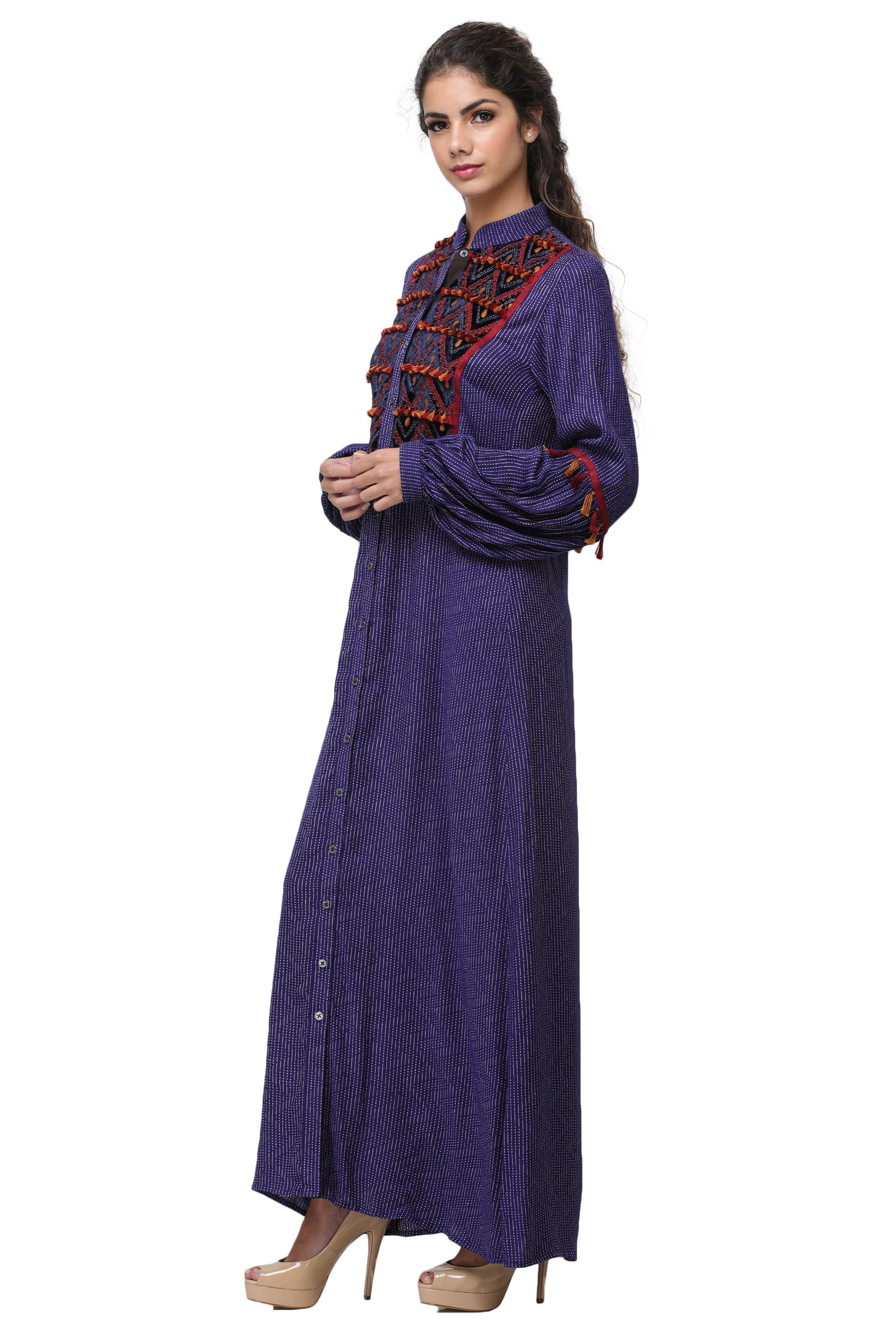 Pinnacle By Shruti Sancheti - Blue Embroidered Maxi