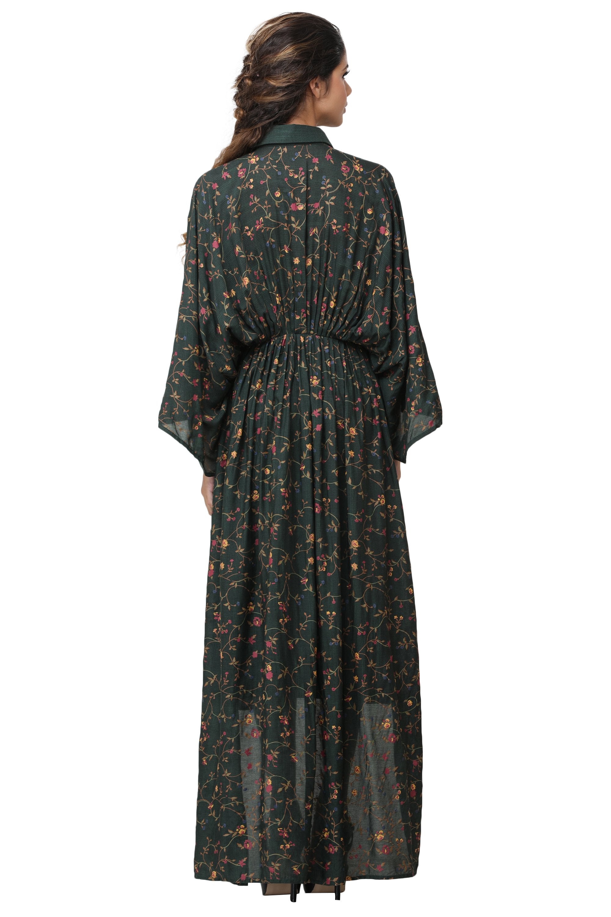 Pinnacle By Shruti Sancheti - Green Printed Kimono Dress