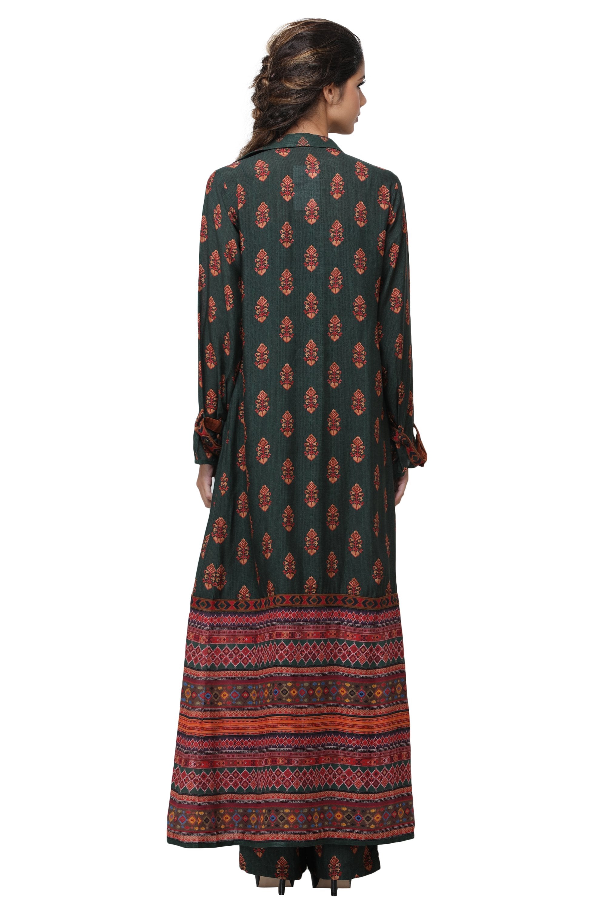Pinnacle By Shruti Sancheti - Green Printed Pant Suit