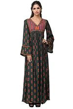 Pinnacle By Shruti Sancheti - Green Printed Maxi