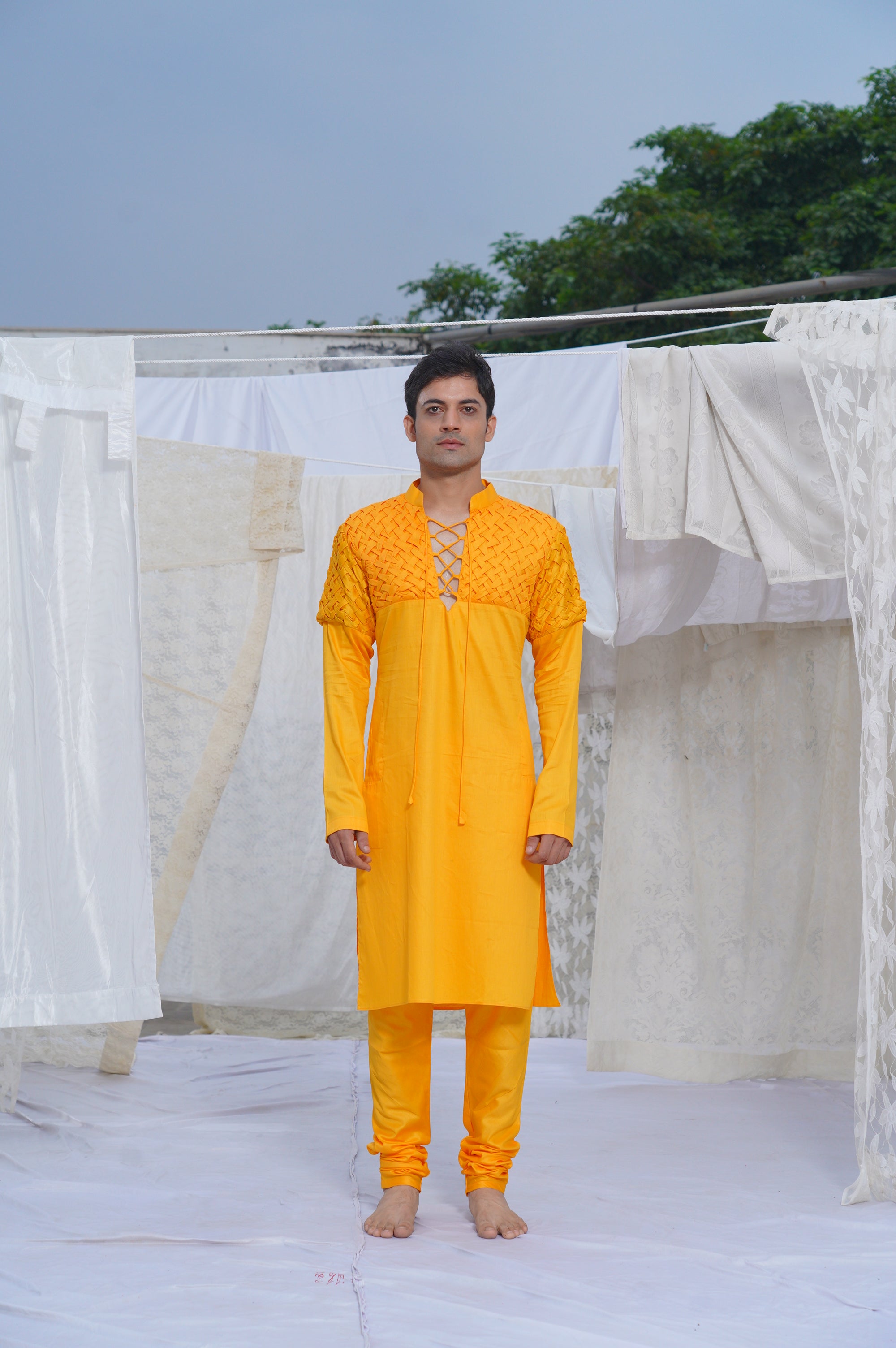 Runit Gupta - Yellow Kurta Set