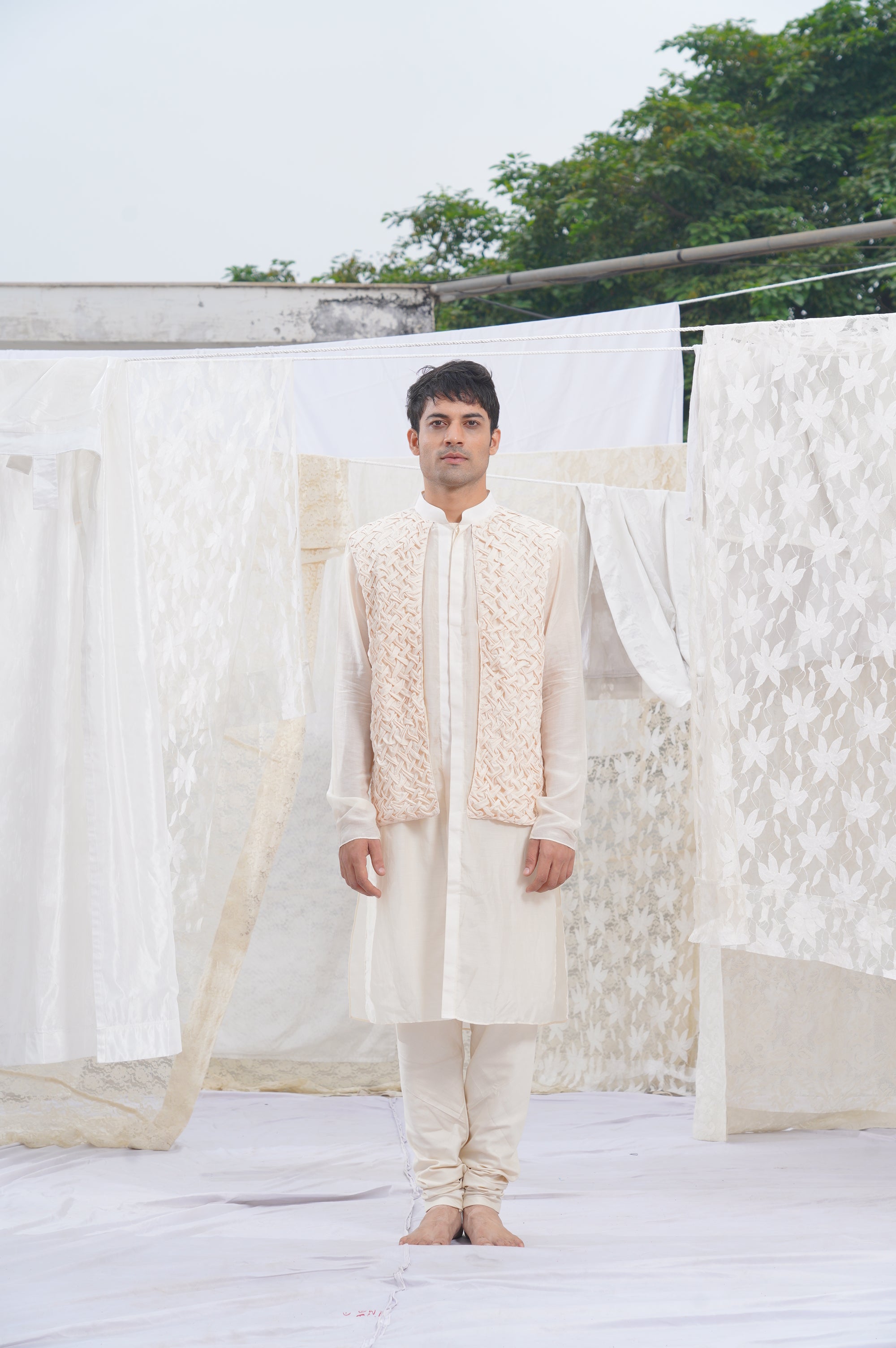 Runit Gupta - Ivory Kurta Set