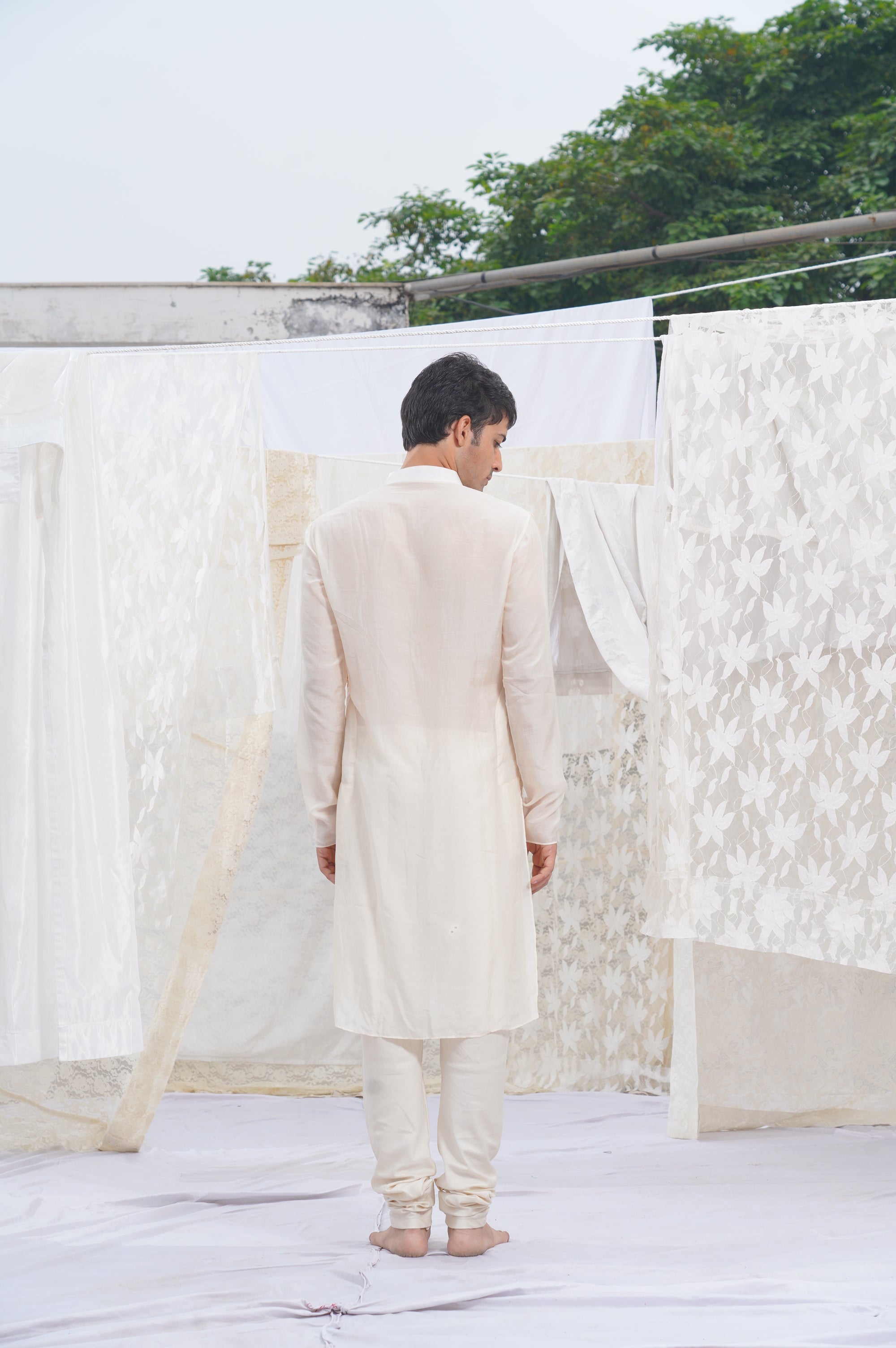 Runit Gupta - Ivory Kurta Set