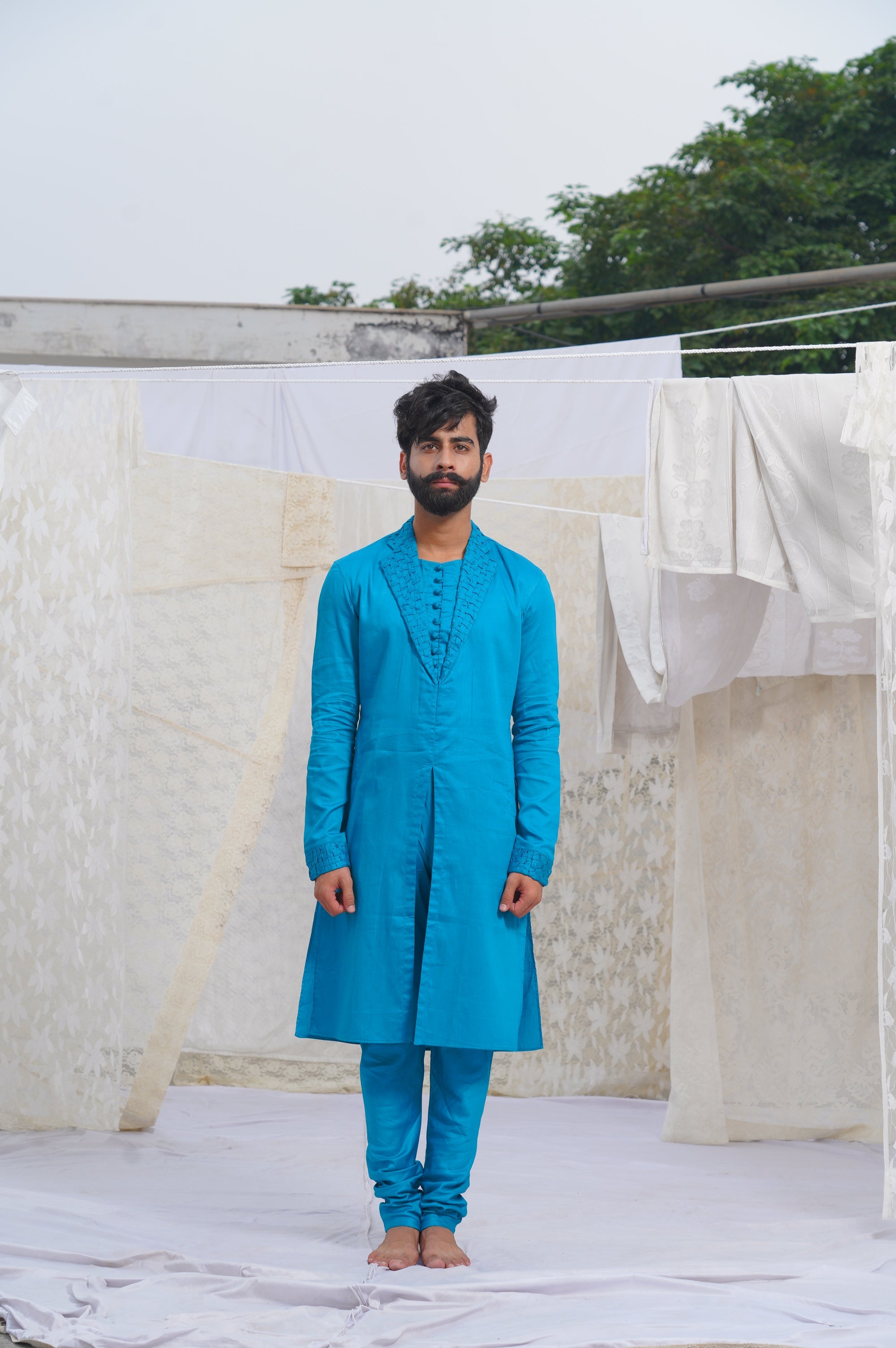 Runit Gupta - Blue Kurta Set
