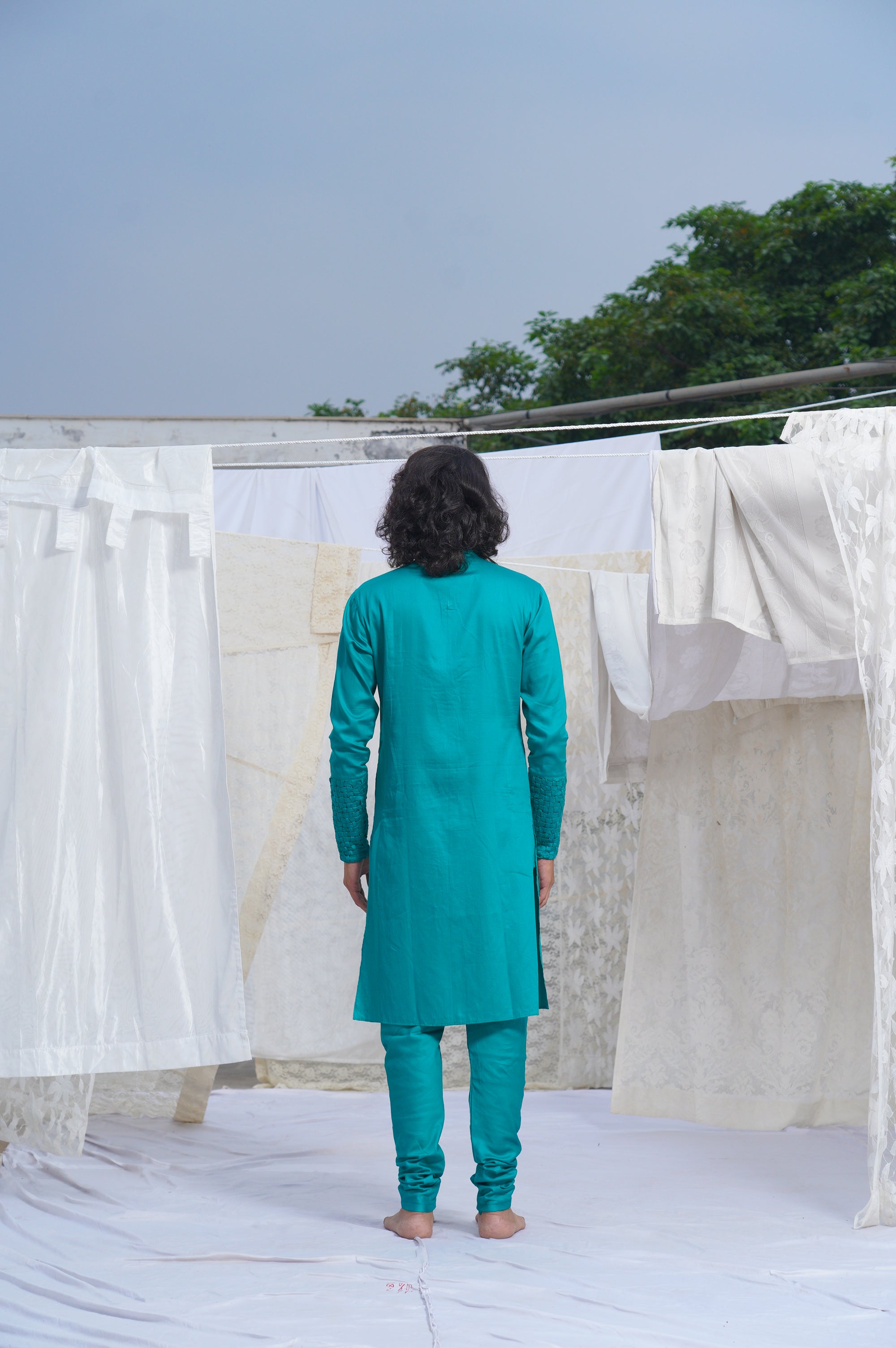 Runit Gupta - Turqoise Kurta Set