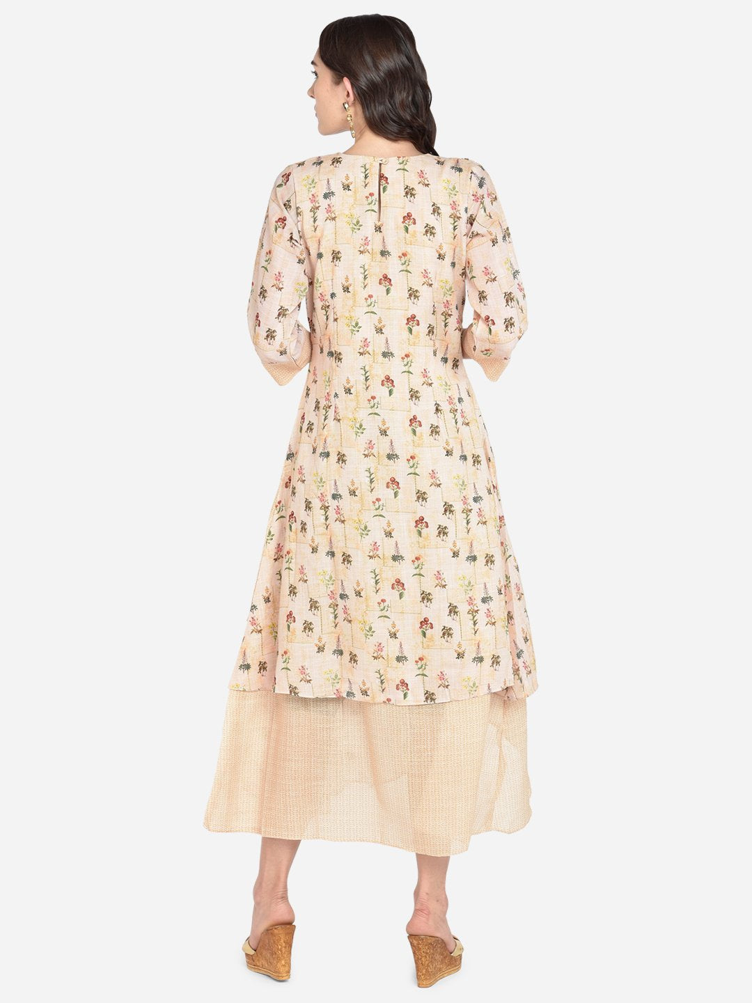 It Way Of Life - Yellow Printed Woven Kurti