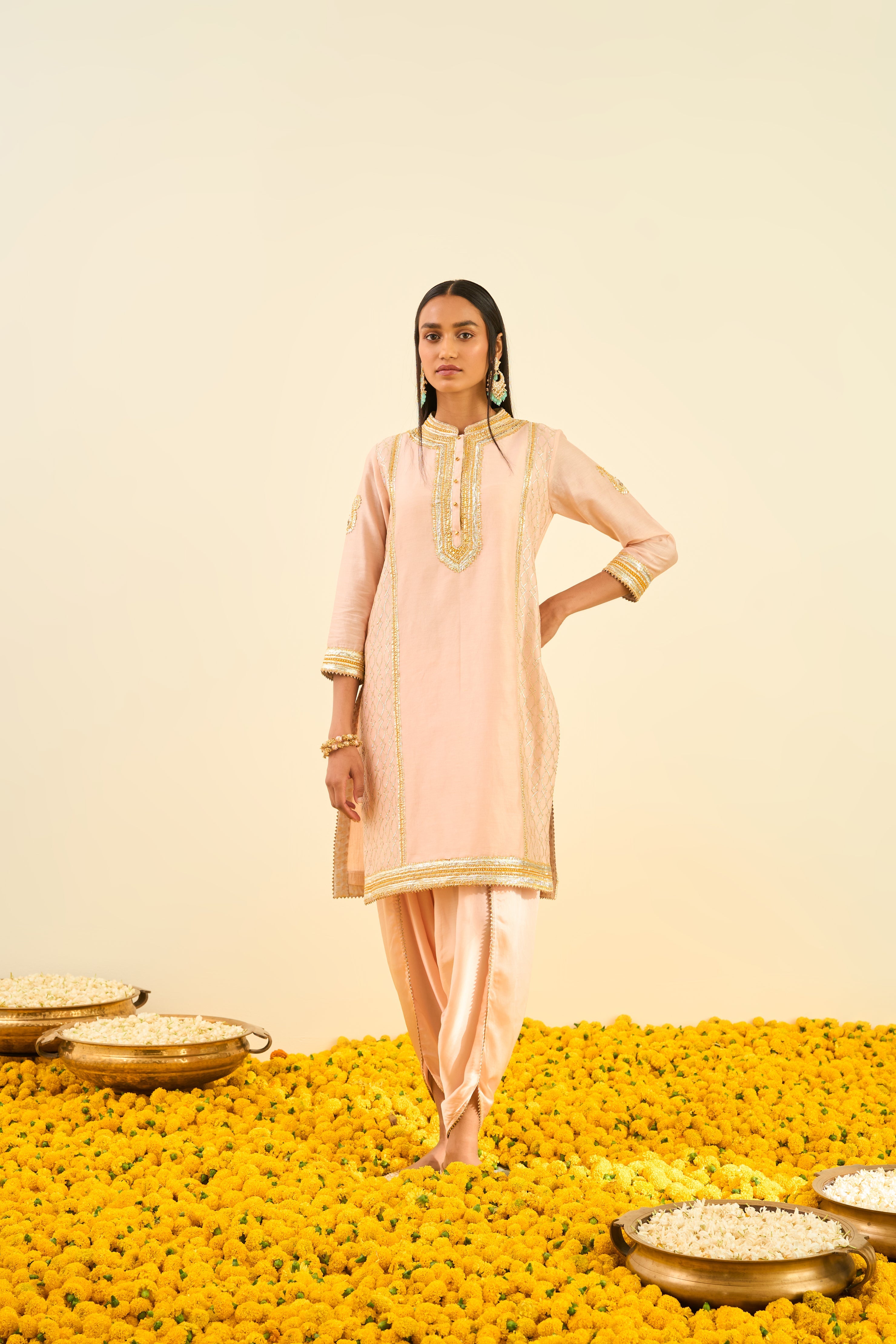 Sheetal Batra - Aliza - Rosepink Embroidered Kurta Set