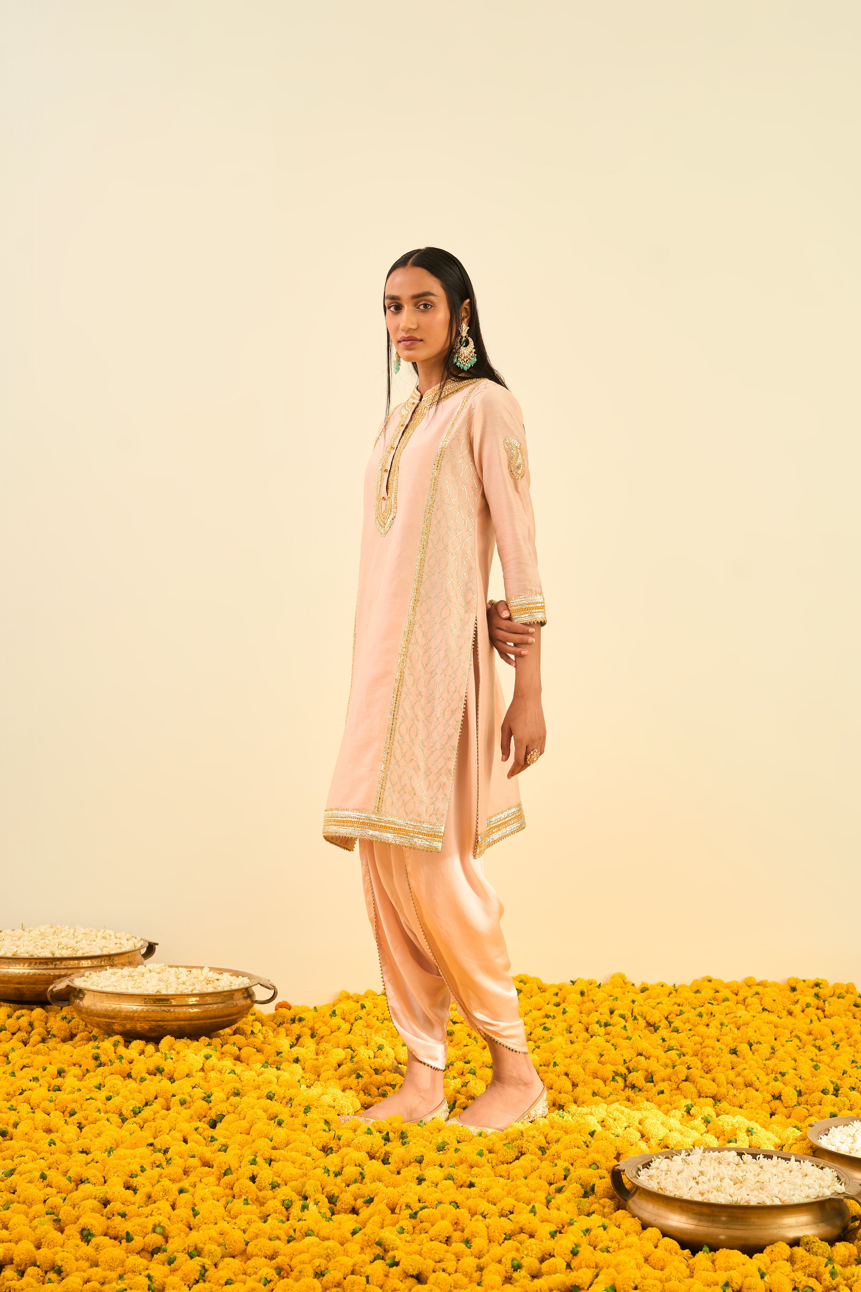 Sheetal Batra - Aliza - Rosepink Embroidered Kurta Set