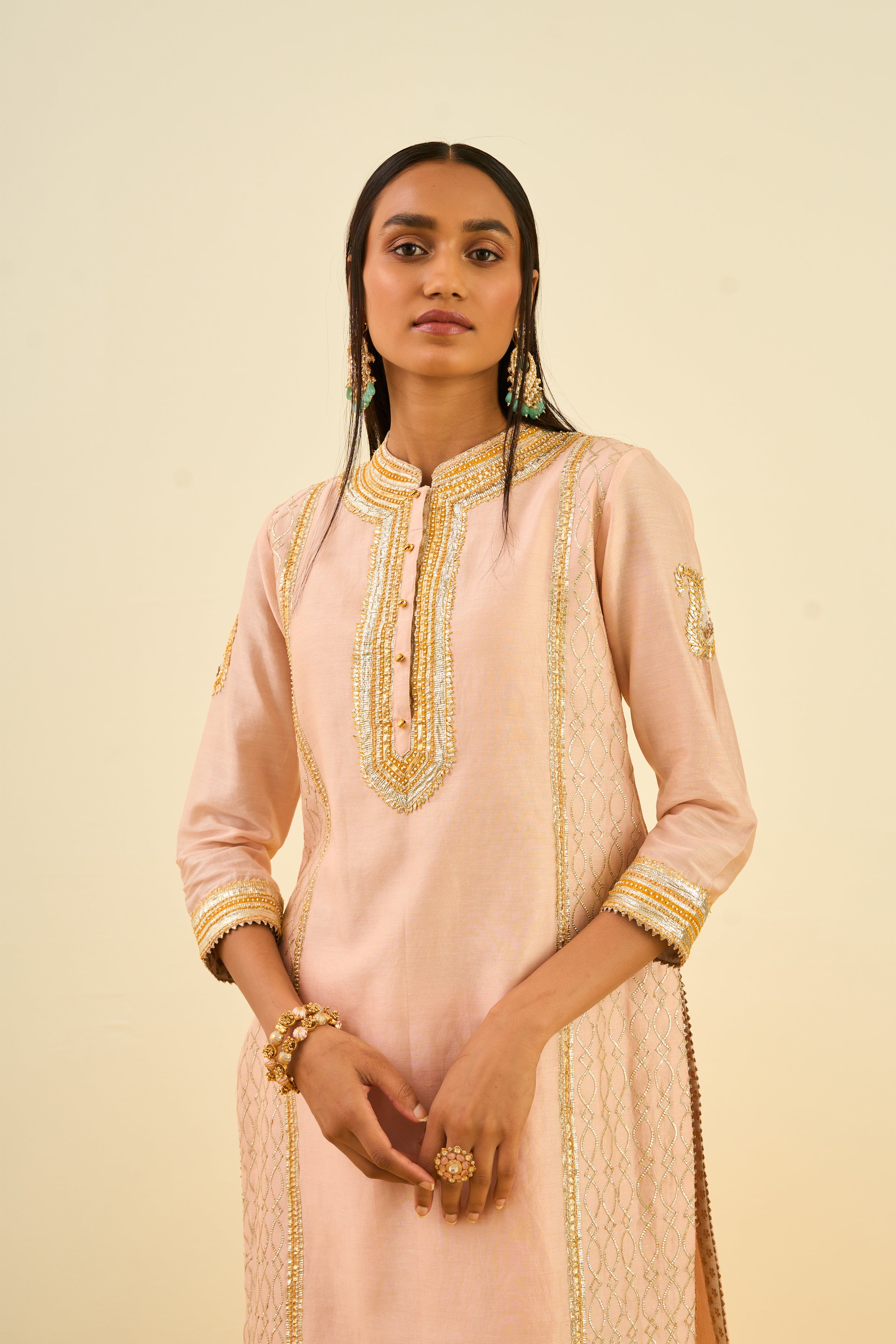 Sheetal Batra - Aliza - Rosepink Embroidered Kurta Set