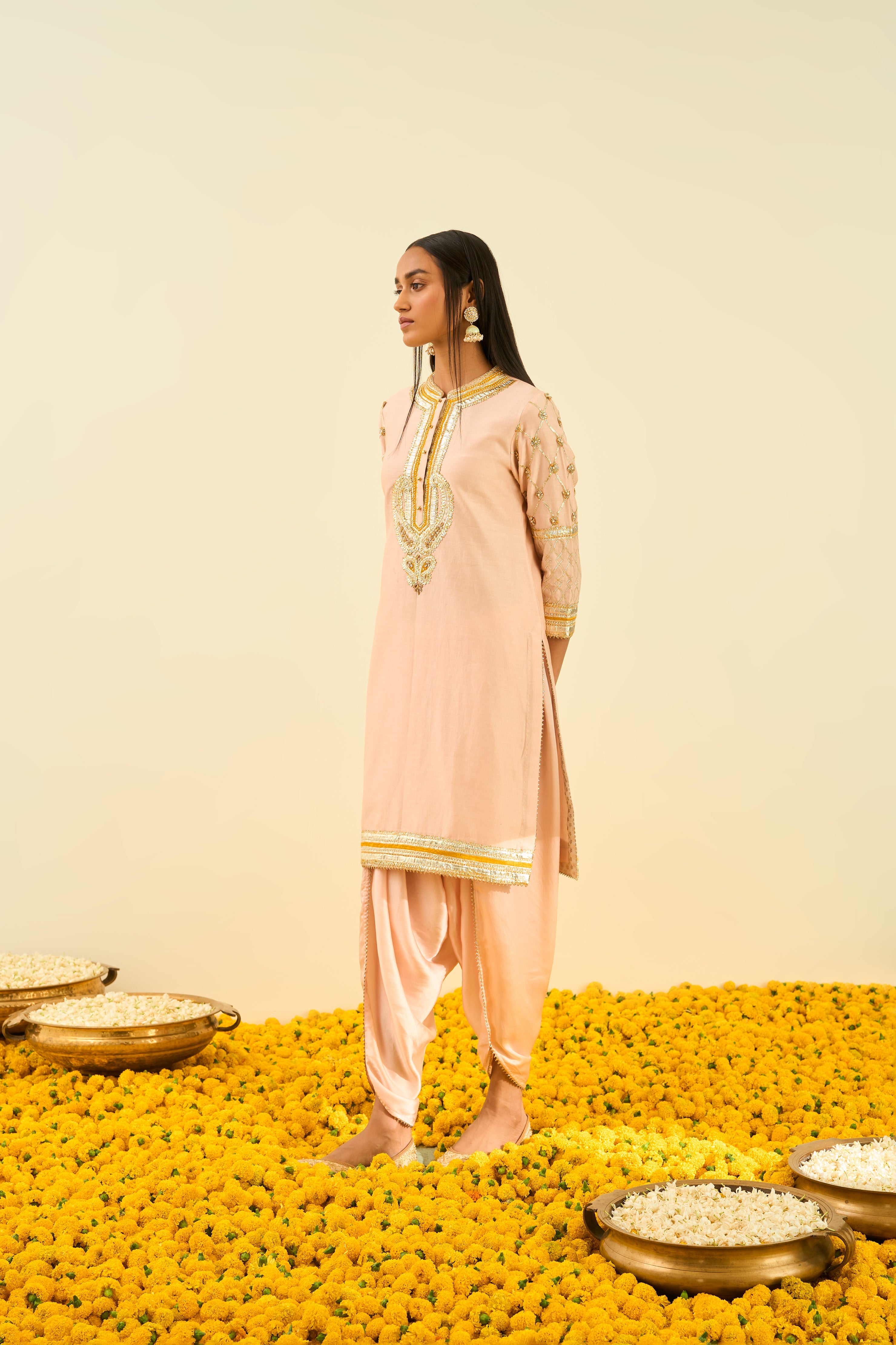 Sheetal Batra - Aminah - Rosepink Embroidered Kurta Set