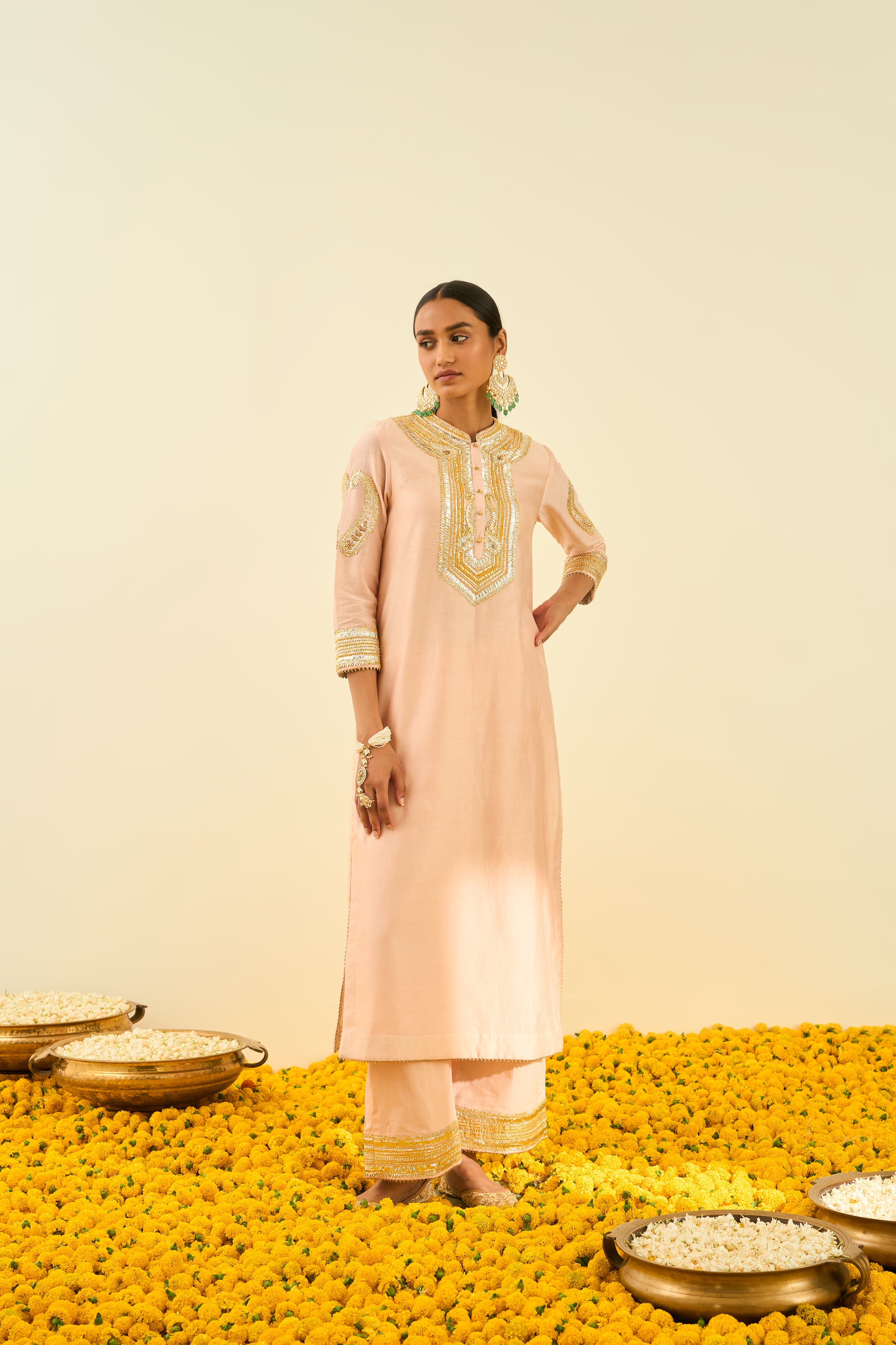 Sheetal Batra - Aliyah - Rosepink Embroidered Kurta Set
